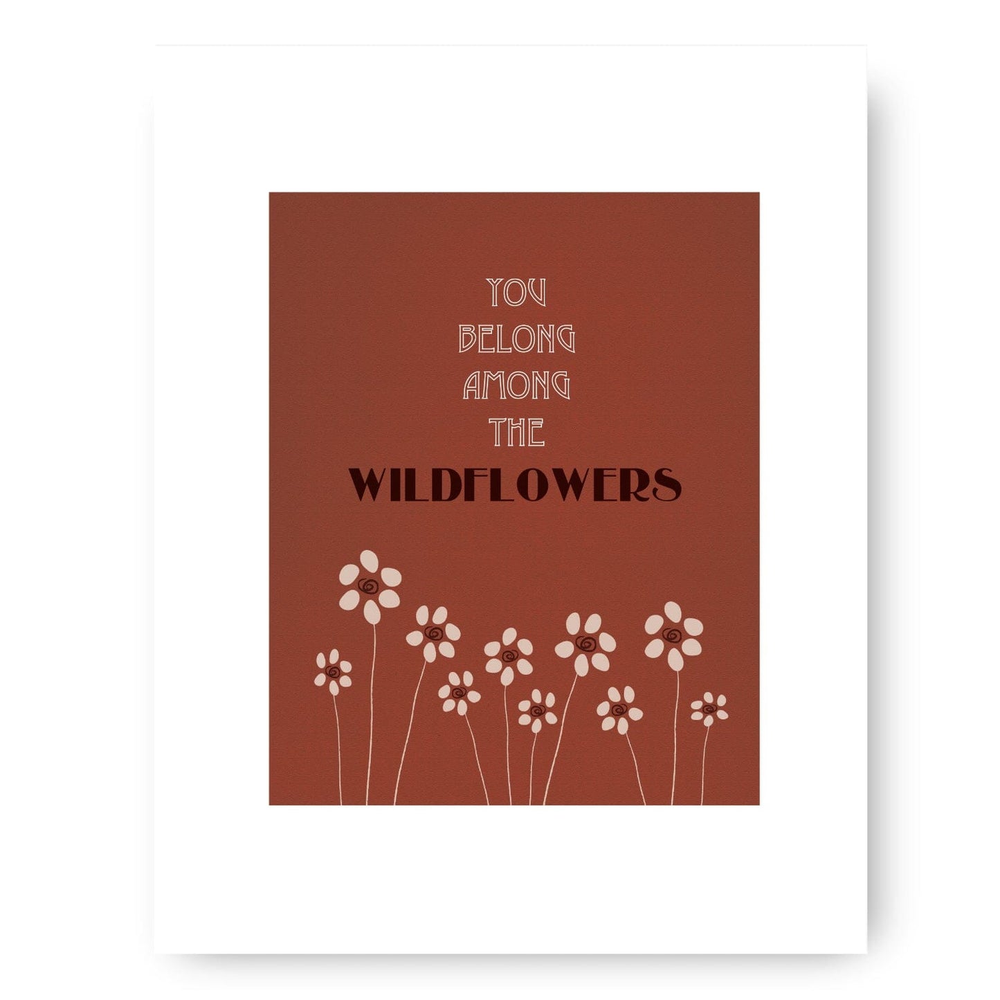 Wildflowers by Tom Petty - Music Poster Song Lyric Art Print Song Lyrics Art Song Lyrics Art 8x10 White Matted Print