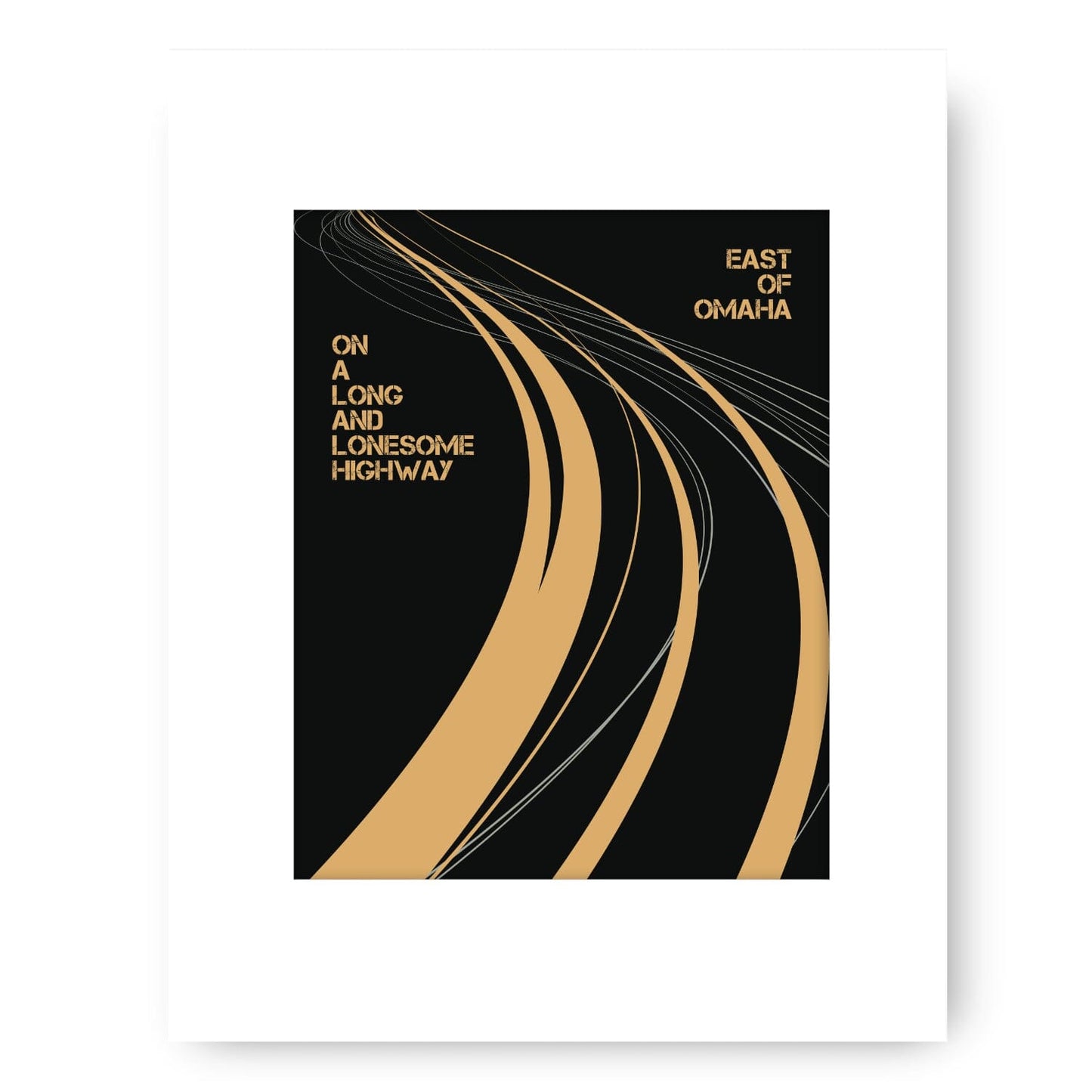 Turn the Page by Bob Seger - Song Lyrics Music Wall Art Song Lyrics Art Song Lyrics Art 8x10 White Matted Print