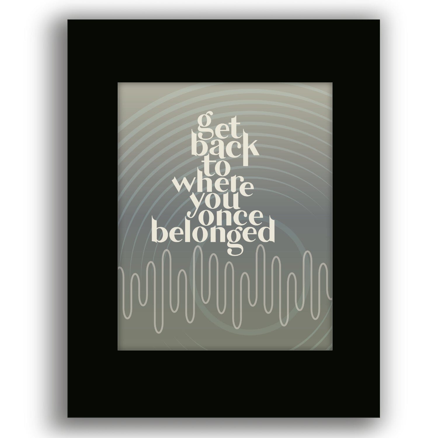 Get Back by the Beatles - Song Lyrics Music Art Print Poster Song Lyrics Art Song Lyrics Art 8x10 Black Matted Print