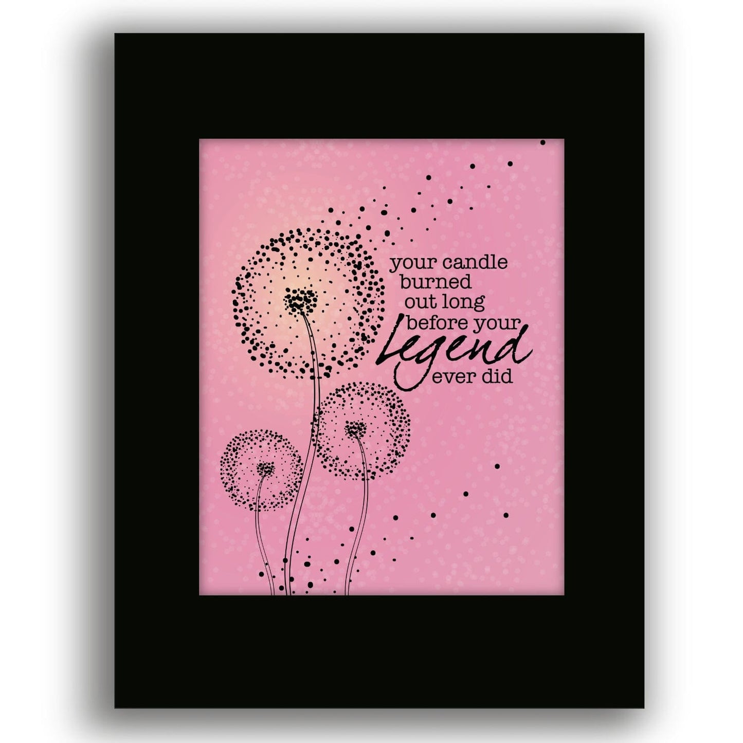 Candle in the Wind by Elton John - Lyric Music Wall Art Song Lyrics Art Song Lyrics Art 8x10 Black Matted Unframed Print