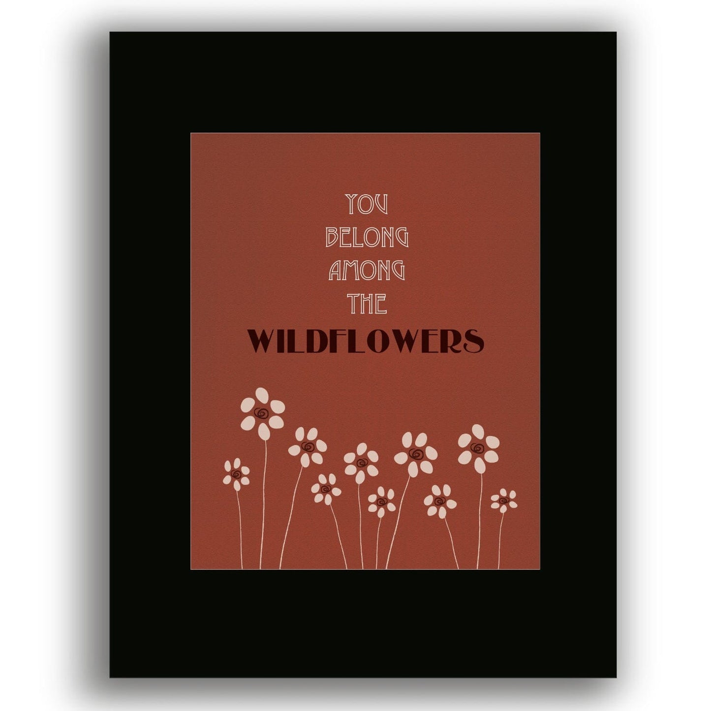 Wildflowers by Tom Petty - Music Poster Song Lyric Art Print Song Lyrics Art Song Lyrics Art 8x10 Black Matted Print