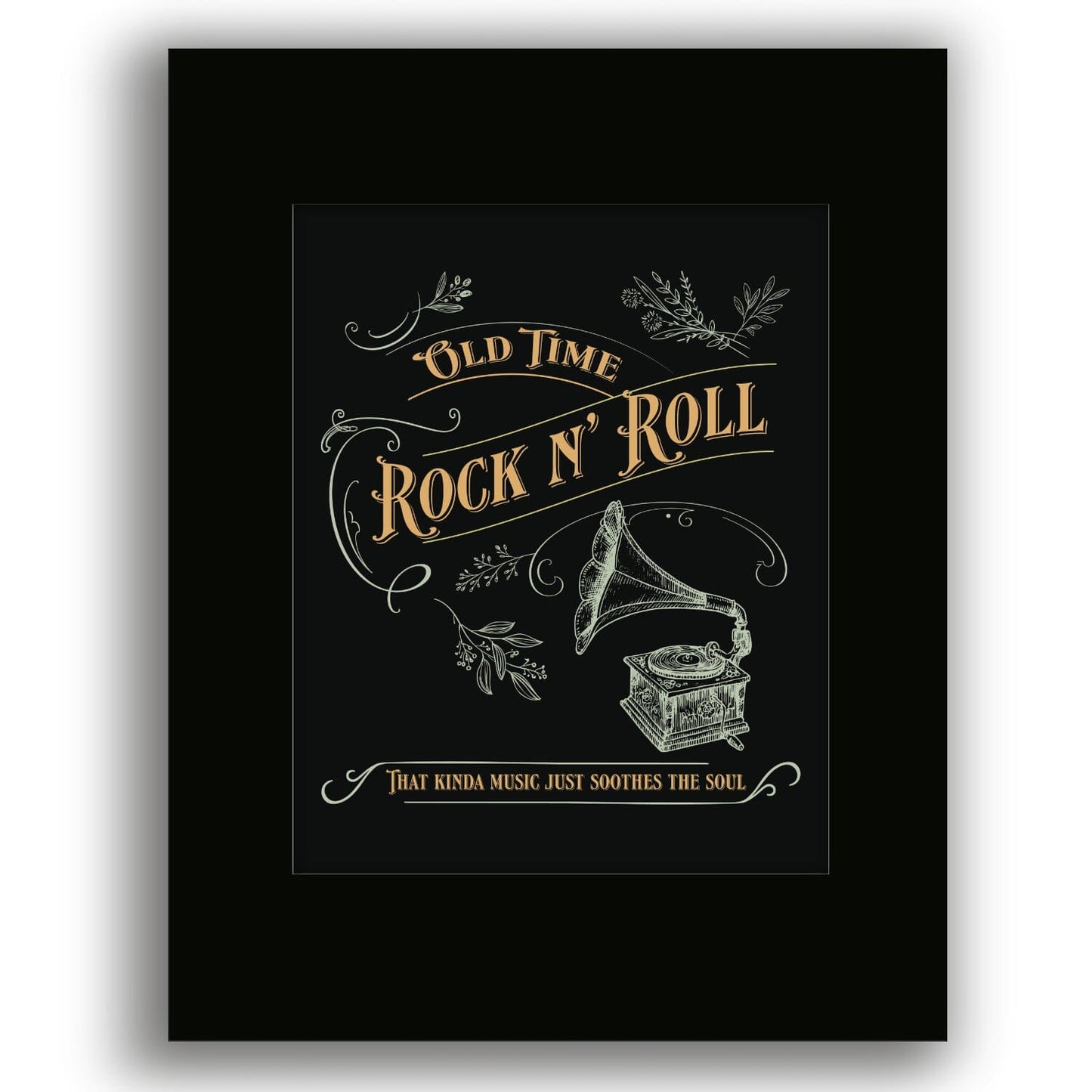 Old Time Rock N' Roll by Bob Seger - Song Lyrics Art Print Song Lyrics Art Song Lyrics Art 8x10 Unframed Black Matted Print