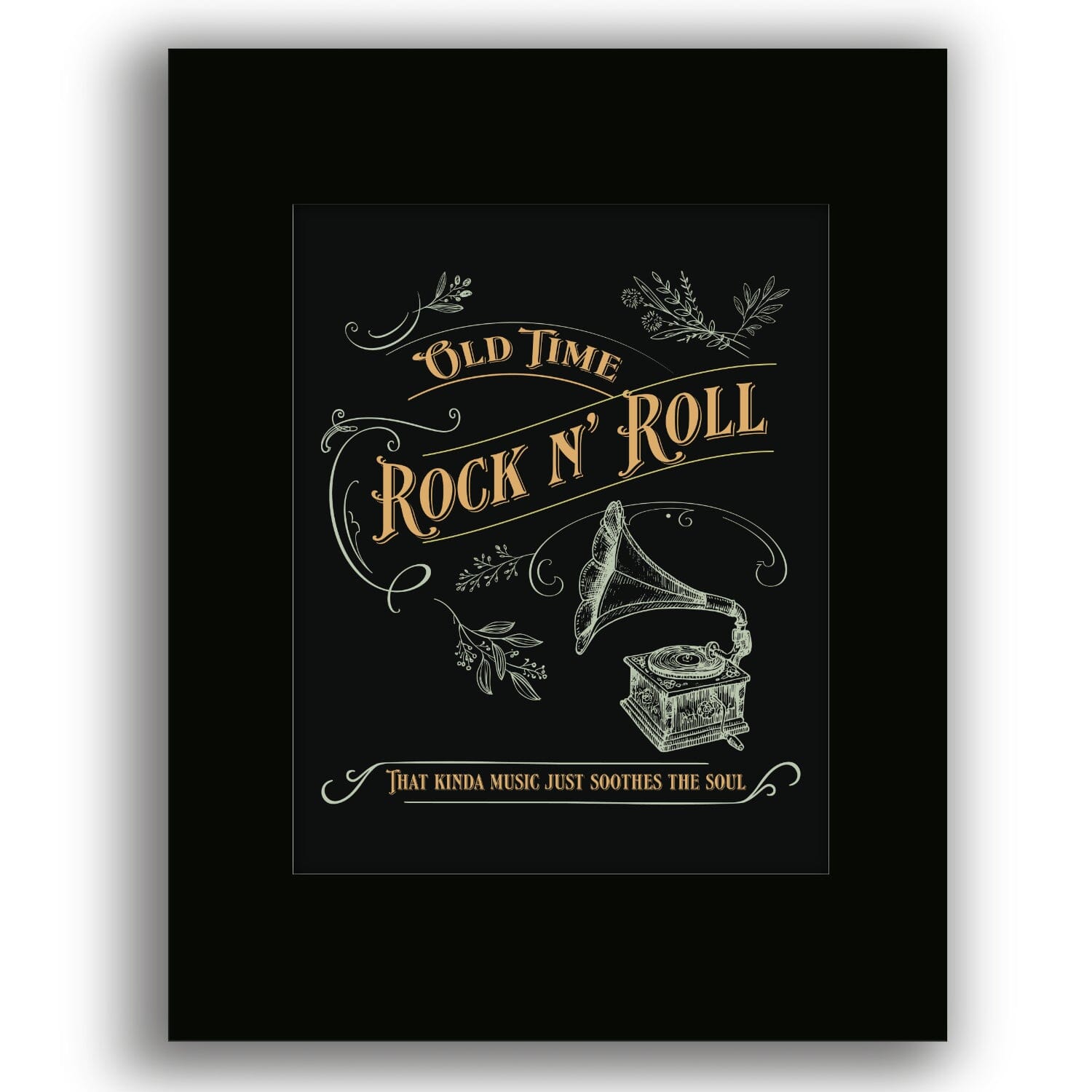 Old Time Rock N' Roll by Bob Seger - Song Lyrics Art Print Song Lyrics Art Song Lyrics Art 8x10 Unframed Black Matted Print 