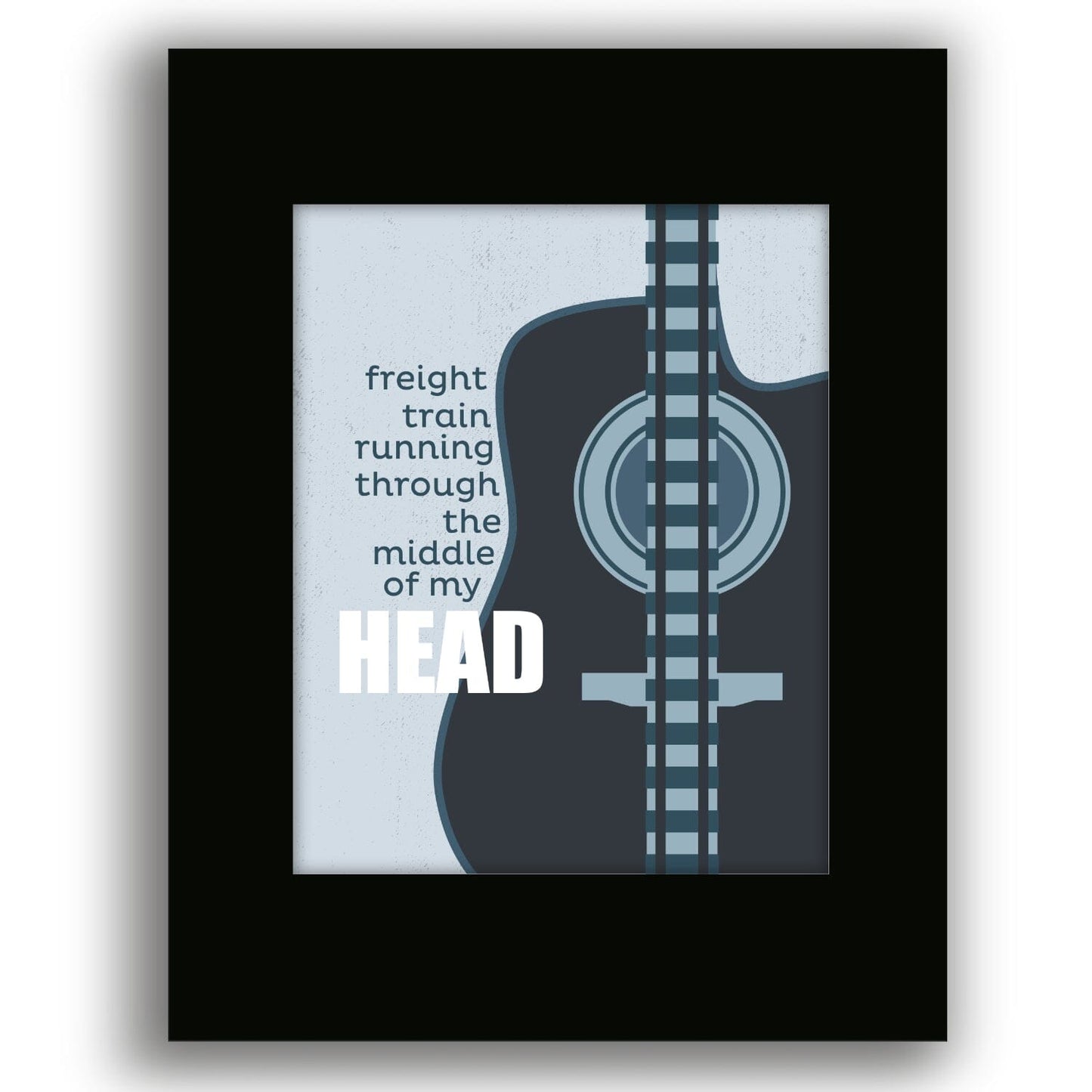 I'm on Fire by Bruce Springsteen - Wall Song Lyric Art Print Song Lyrics Art Song Lyrics Art 8x10 Black Matted Print