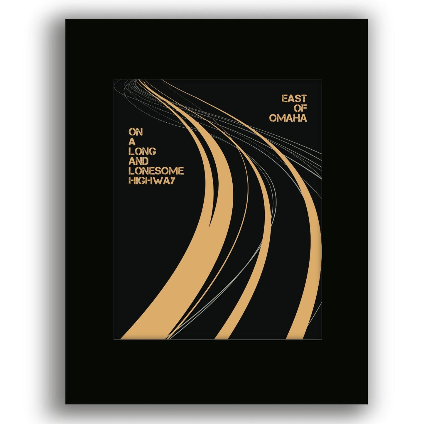 Turn the Page by Bob Seger - Song Lyrics Music Wall Art Song Lyrics Art Song Lyrics Art 8x10 Black Matted Print