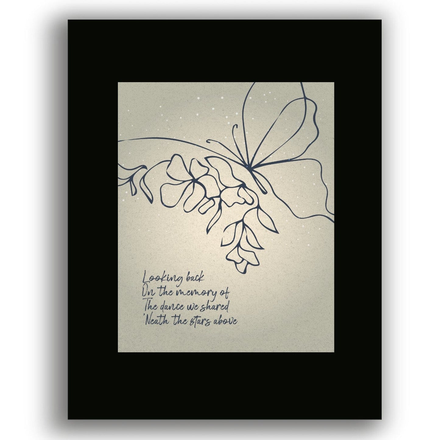The Dance by Garth Brooks - Pop Country Love Song Song Lyrics Art Song Lyrics Art 8x10 Black Matted Print