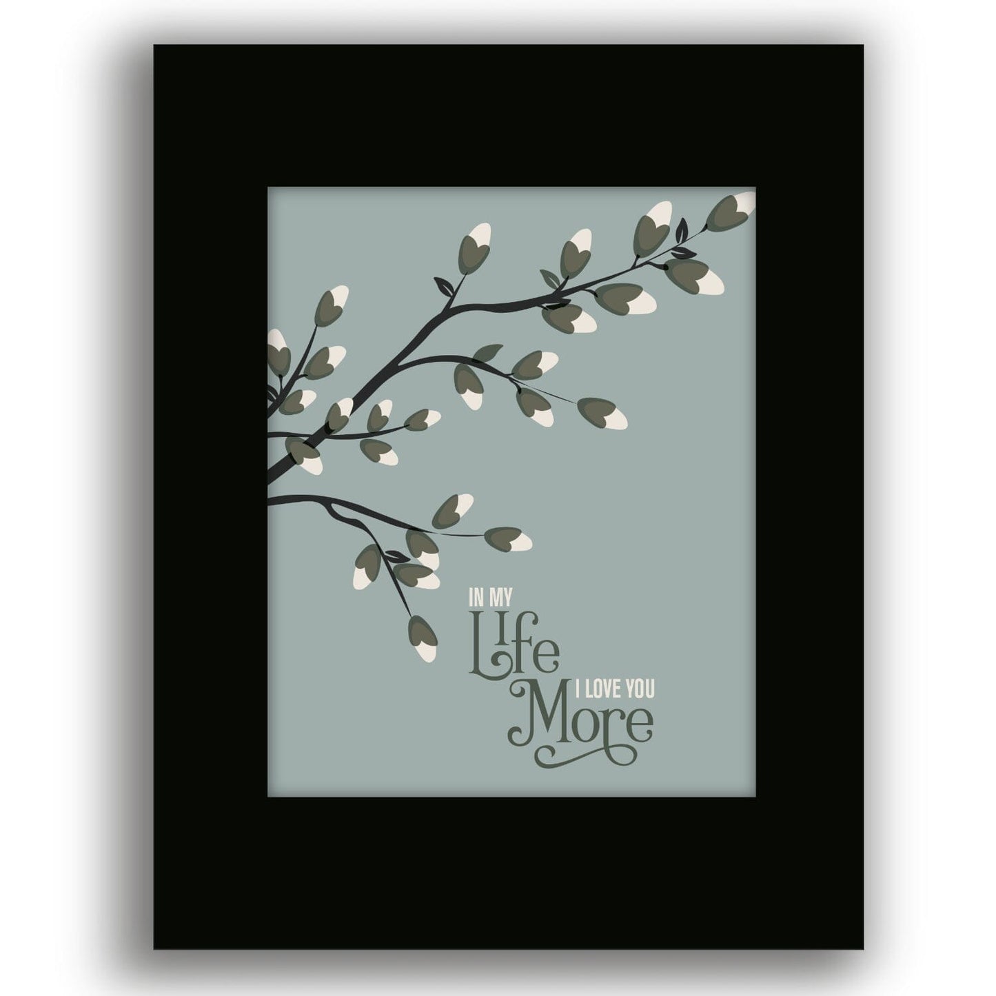 In My Life by the Beatles - Music Print Song Lyric Art Song Lyrics Art Song Lyrics Art 8x10 Black Matted Print