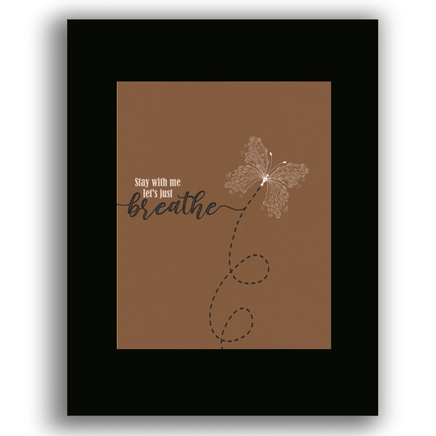 Just Breathe by the Pearl Jam - Song Lyric Wall Art Prints Song Lyrics Art Song Lyrics Art 8x10 Black Matted Unframed Print