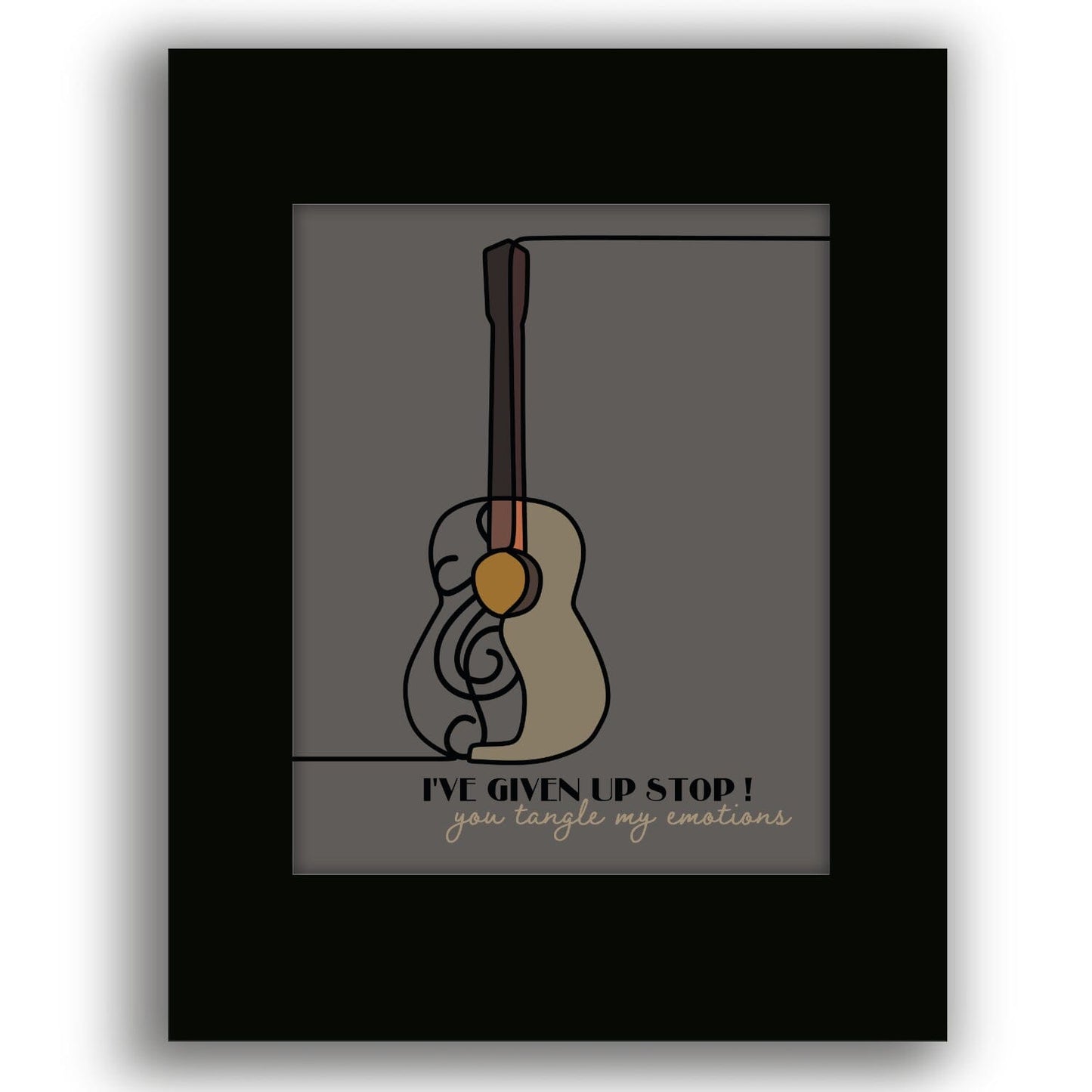 Don't Come Around Here no More by Tom Petty - Lyric Art Song Lyrics Art Song Lyrics Art 8x10 Black Matted Unframed Print