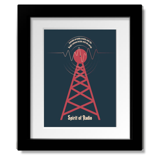 The Spirit of Radio by Rush - Classic Rock Music Lyric Print Song Lyrics Art Song Lyrics Art 8x10 Matted and Framed Print