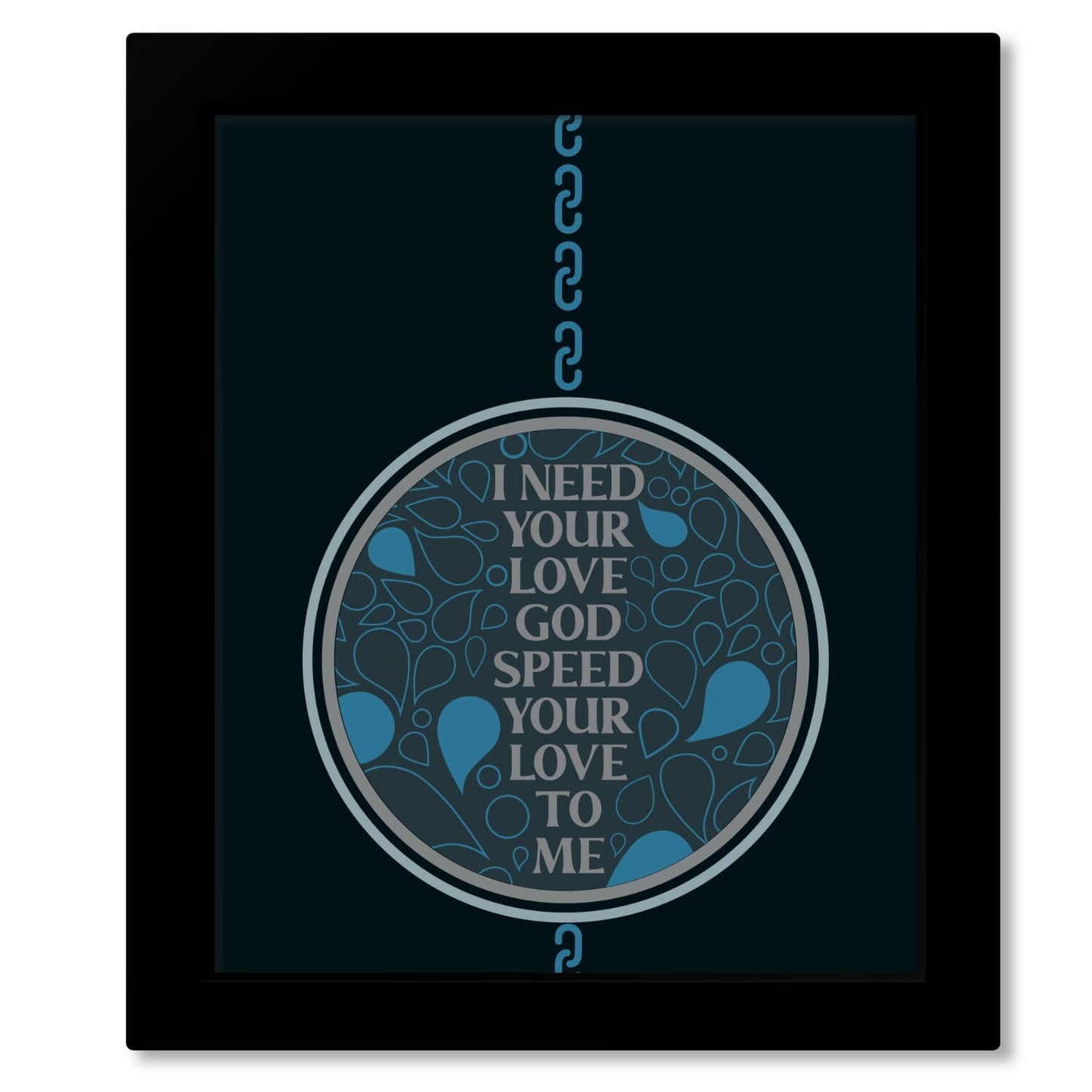 Unchained Melody by Righteous Brothers - Song Lyrics Artwork Song Lyrics Art Song Lyrics Art 8x10 Framed Print without Mat