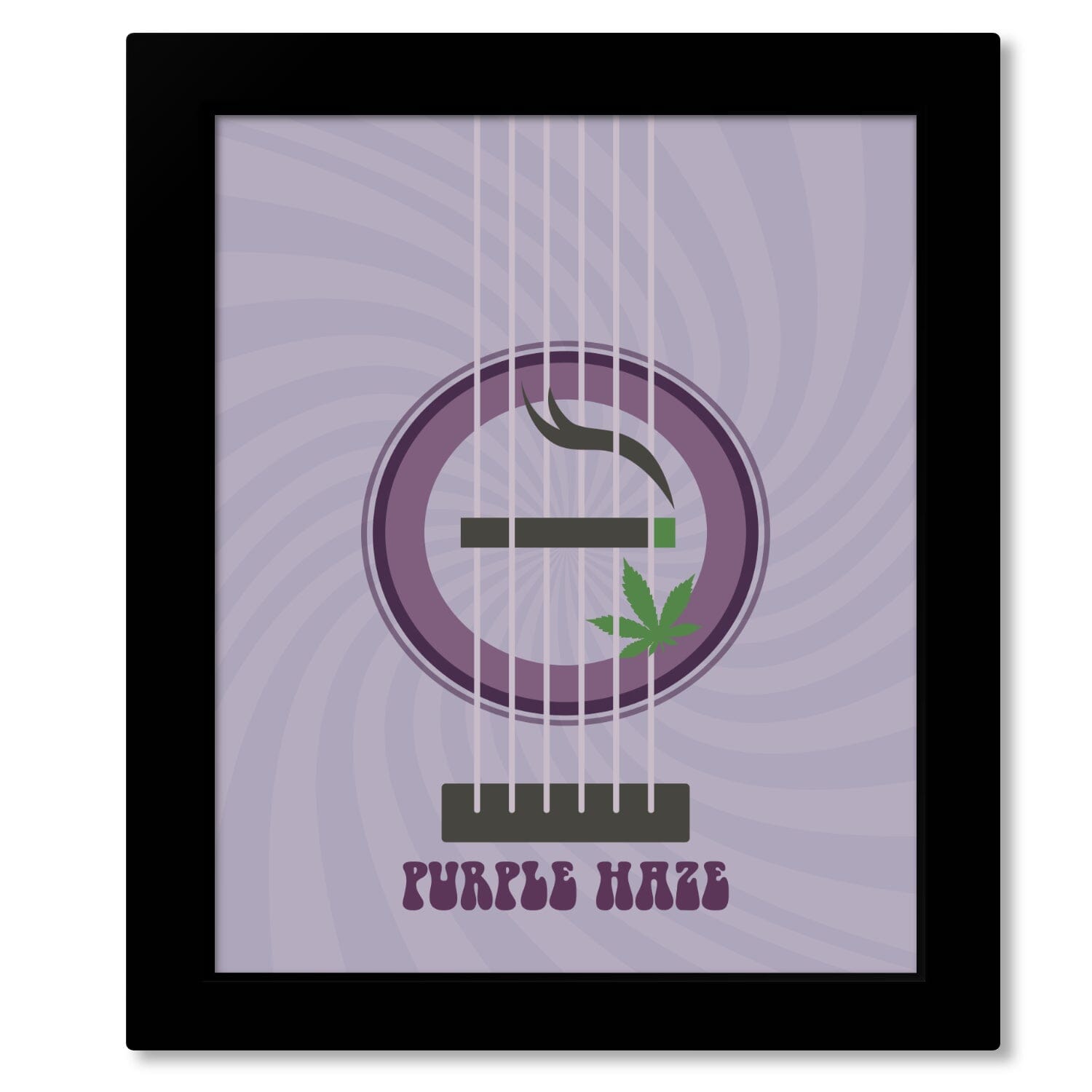 Purple Haze by Jimi Hendrix - Song Lyrics Art Poster Print Song Lyrics Art Song Lyrics Art 8x10 Framed Print (without mat)