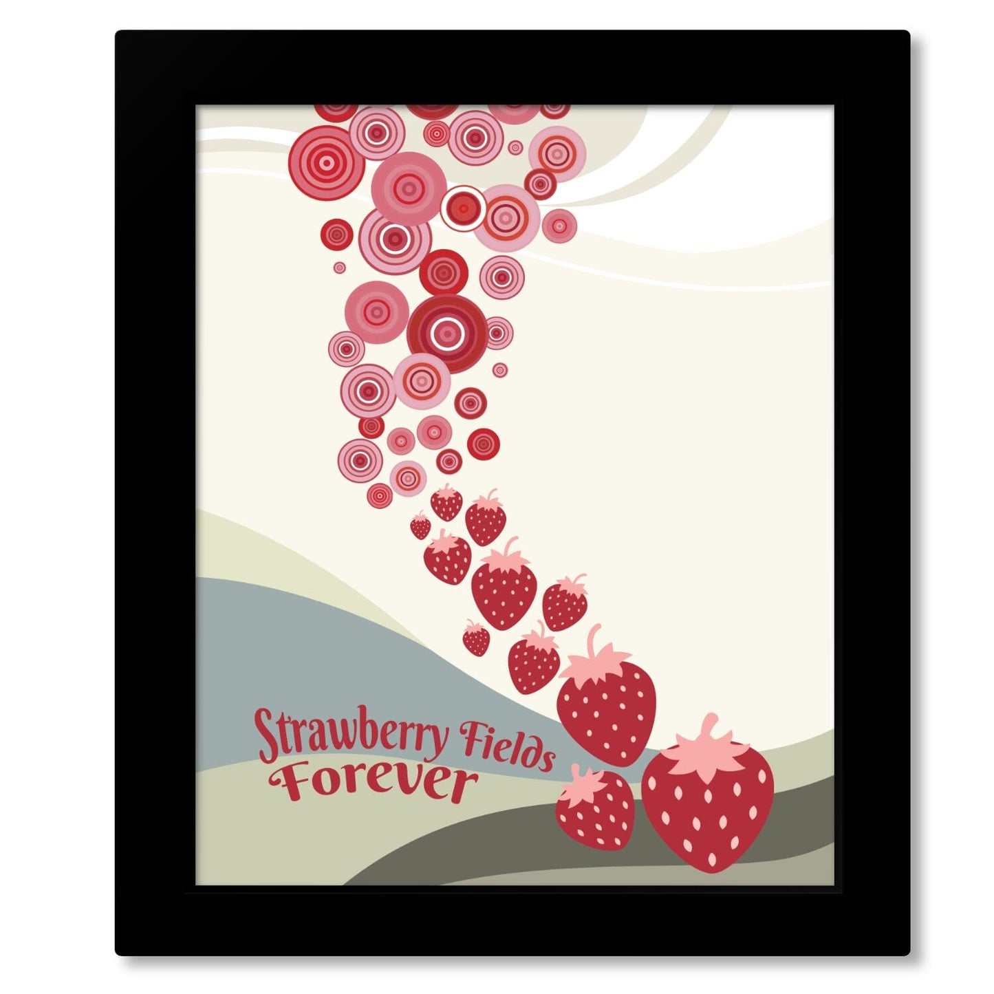 Strawberry Fields by Beatles - Song Lyric Inspired Art Print Song Lyrics Art Song Lyrics Art