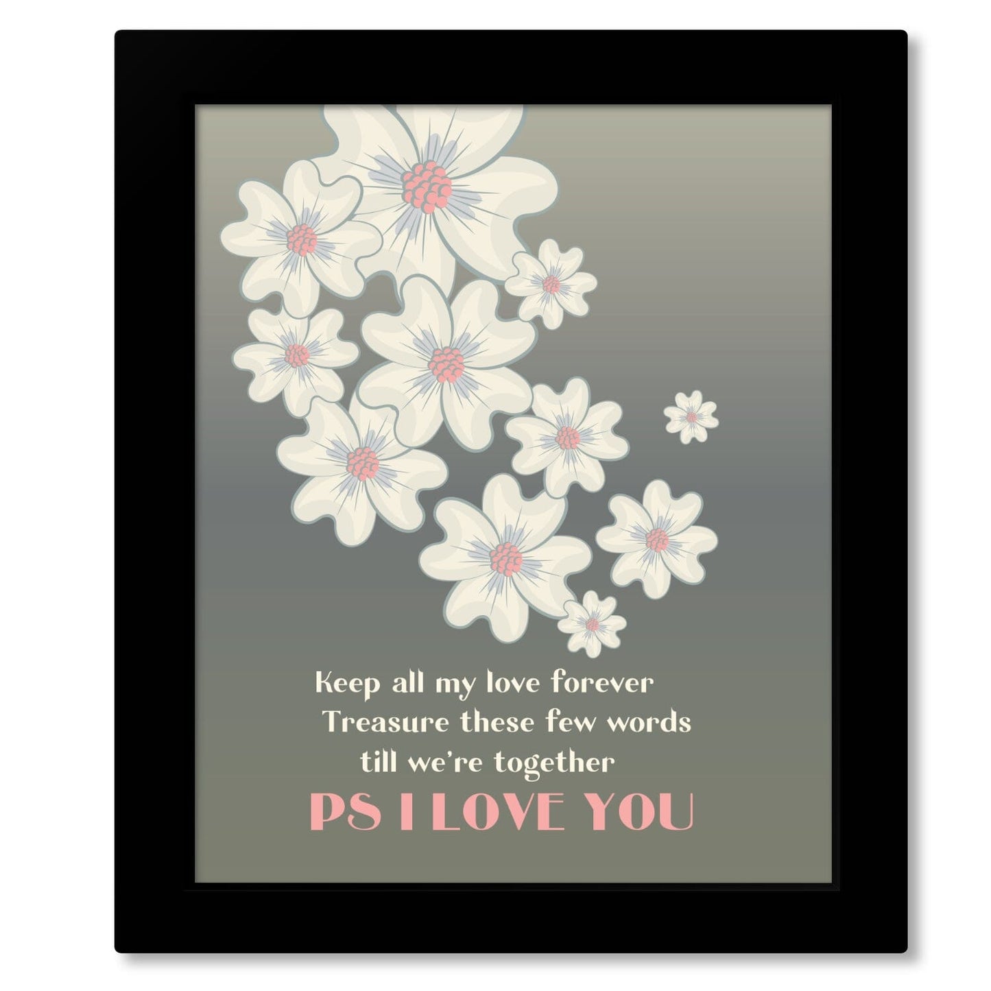 PS I Love You by Beatles - Music Memorabilia Love Song Art Song Lyrics Art Song Lyrics Art 8x10 Framed Print (without mat)