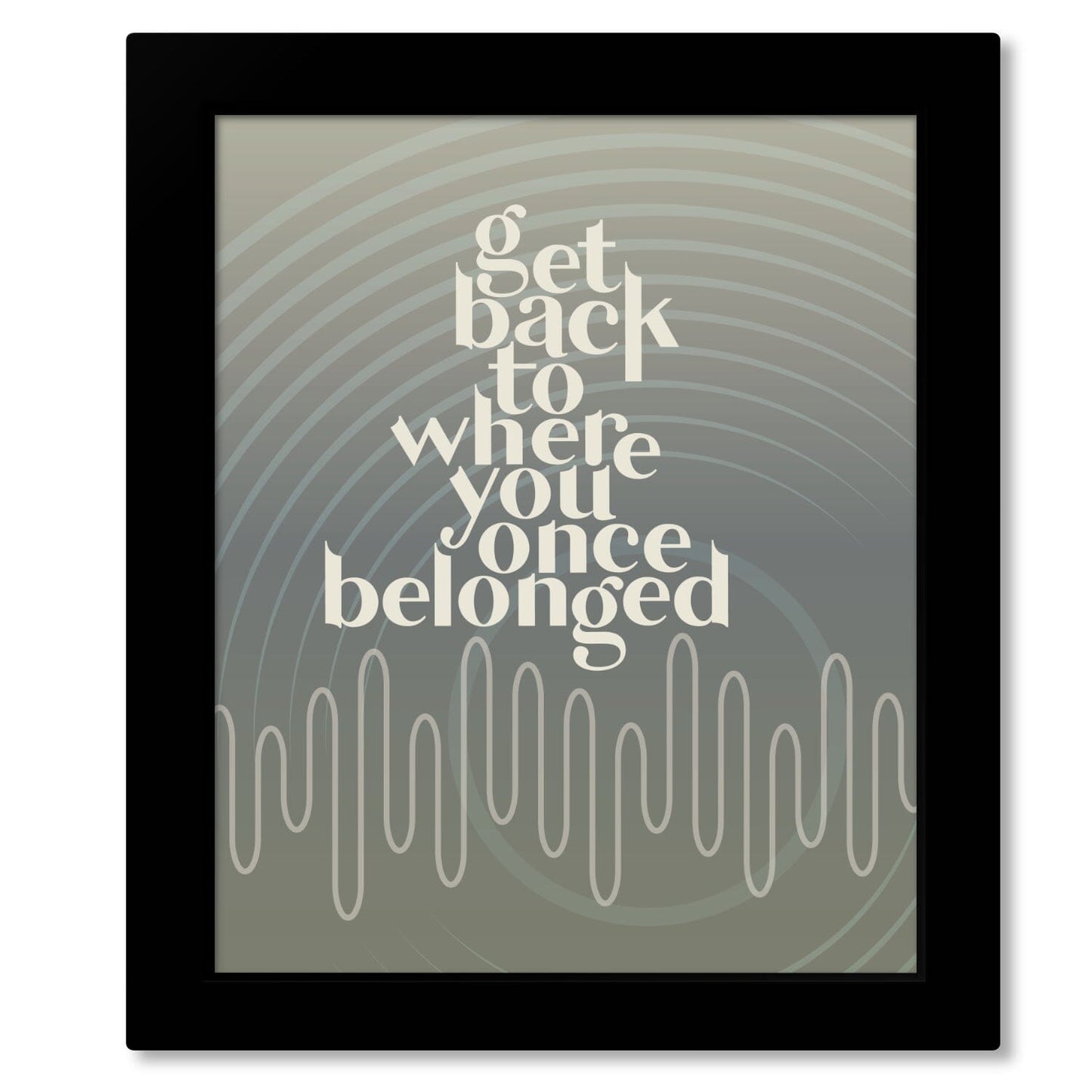 Get Back by the Beatles - Song Lyrics Music Art Print Poster Song Lyrics Art Song Lyrics Art 8x10 Framed Print (without mat)