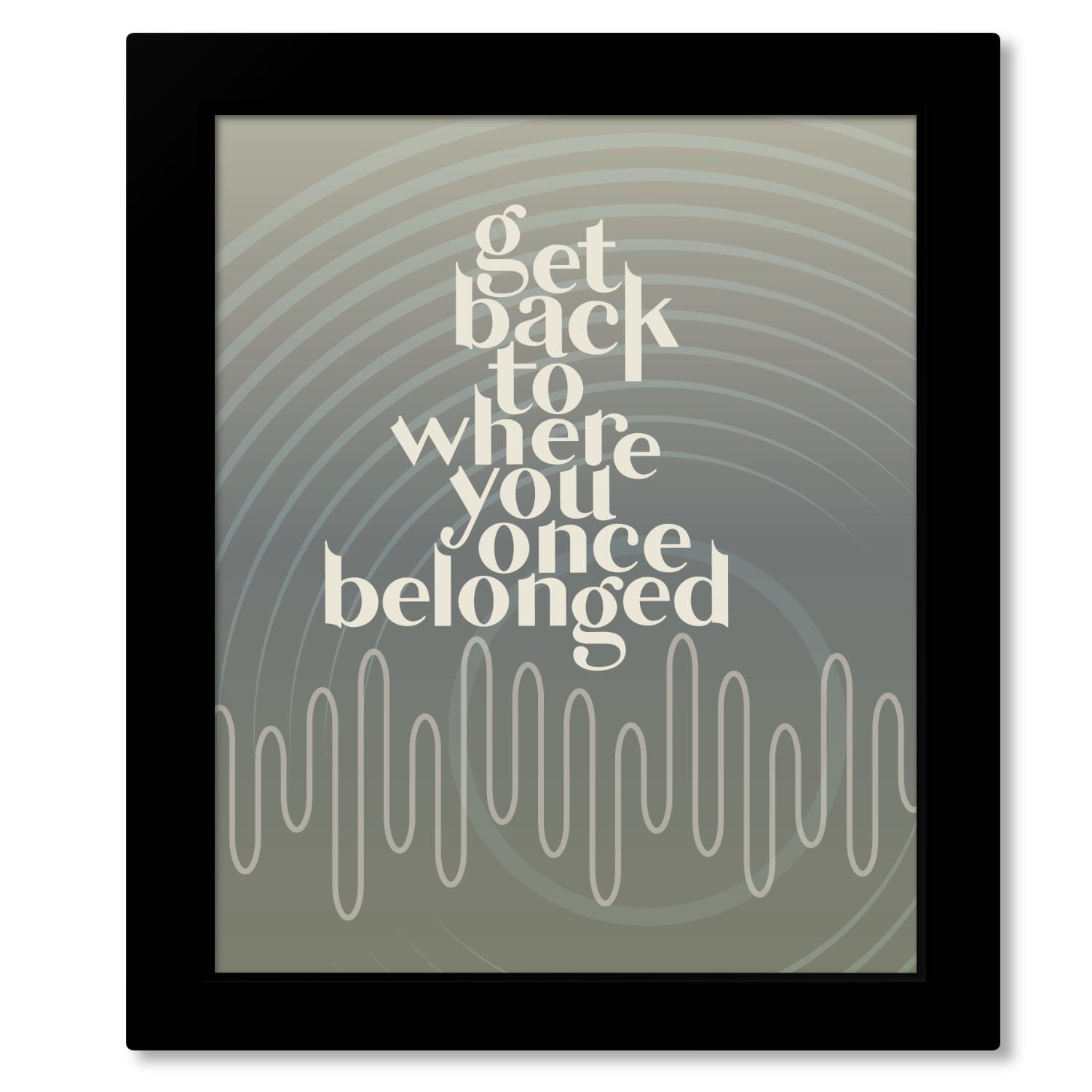 Get Back by the Beatles - Song Lyrics Music Art Print Poster Song Lyrics Art Song Lyrics Art 8x10 Framed Print (without mat)