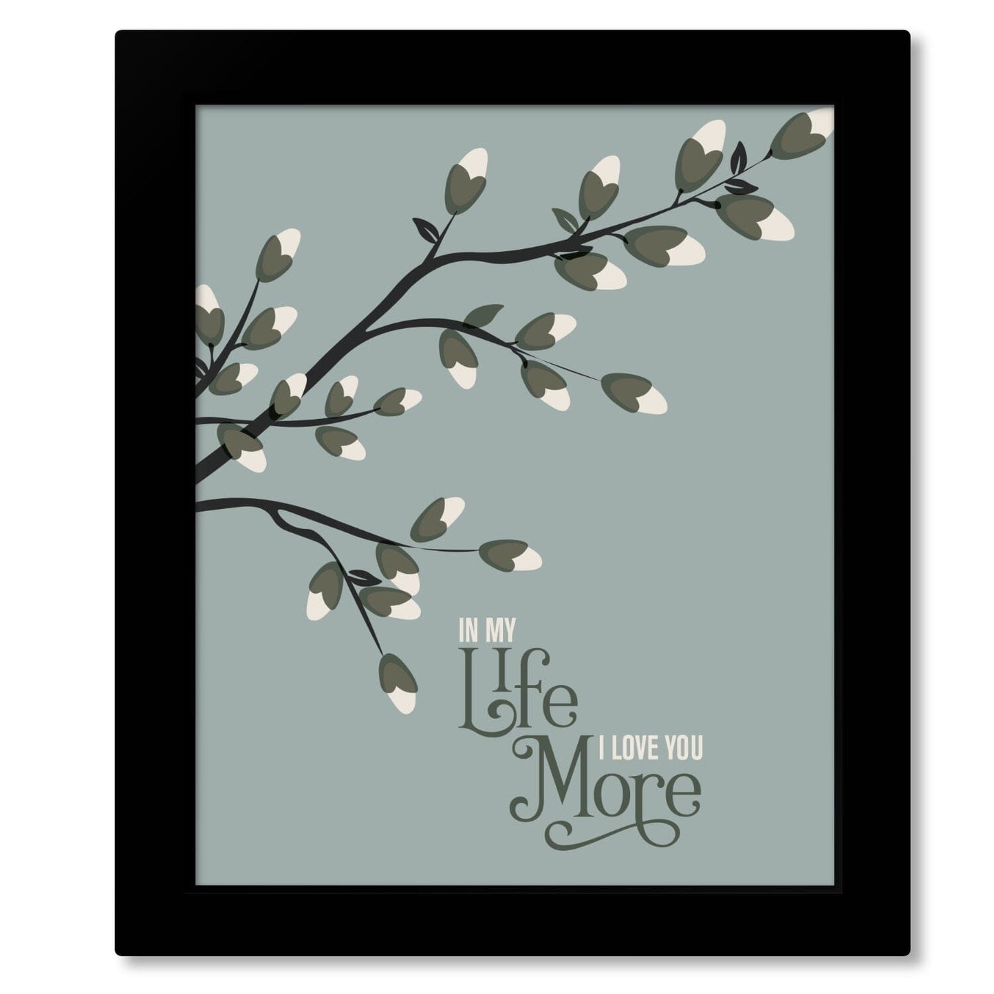In My Life by the Beatles - Music Print Song Lyric Art Song Lyrics Art Song Lyrics Art 8x10 Framed Print (without mat)