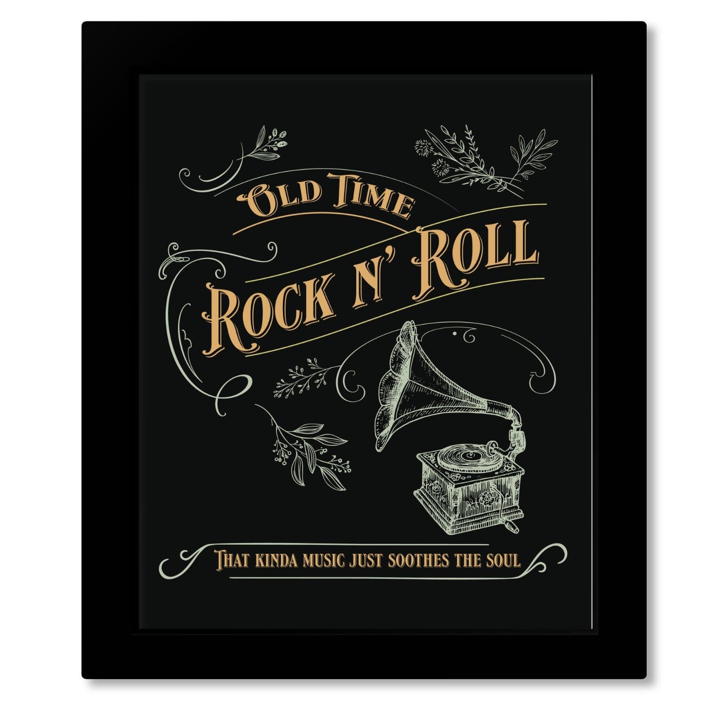 Old Time Rock N' Roll by Bob Seger - Song Lyrics Art Print Song Lyrics Art Song Lyrics Art 8x10 Framed Print (without Mat)
