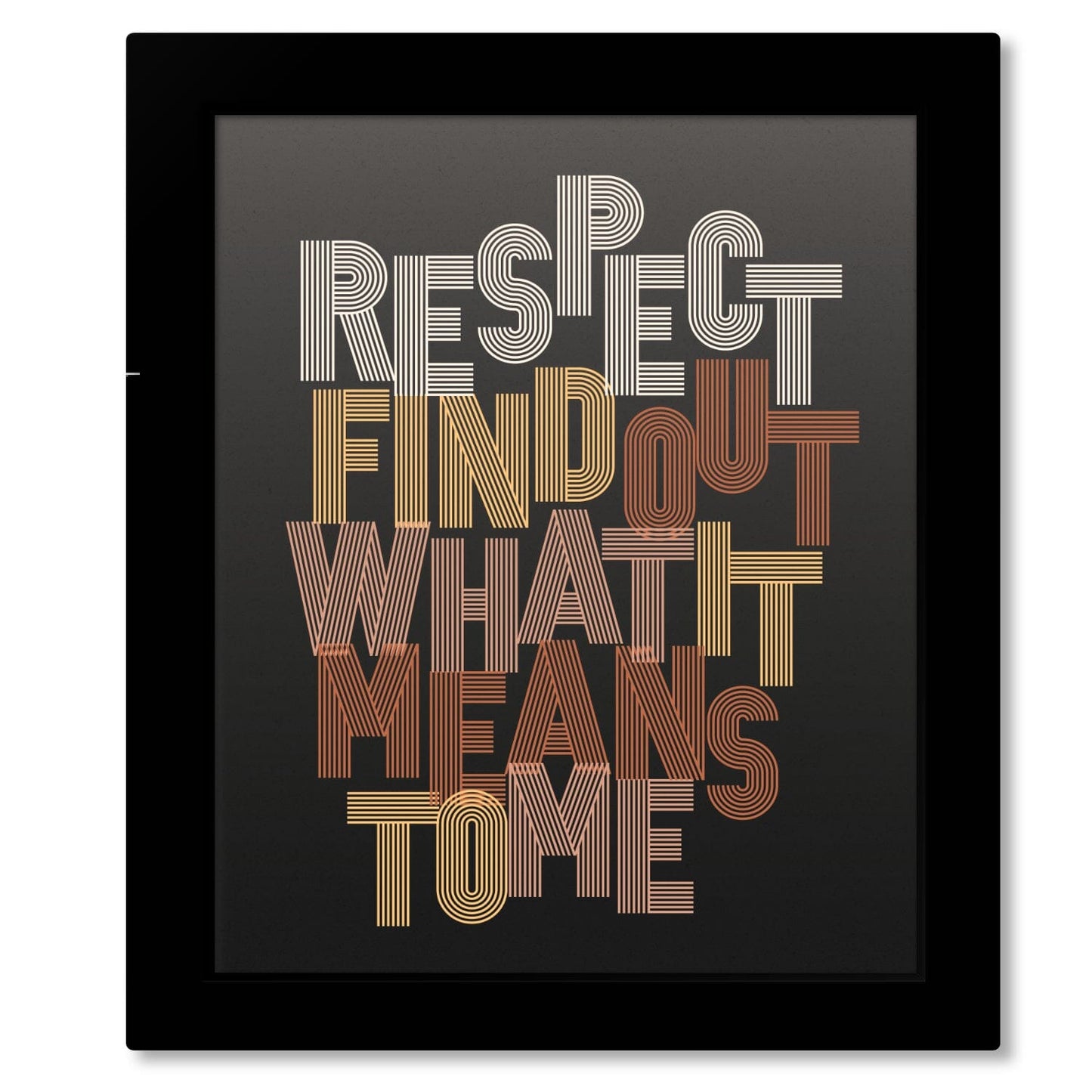 RESPECT by Aretha Franklin - Song Lyric Motown Soul Music Song Lyrics Art Song Lyrics Art 8x10 Framed Print (without mat)