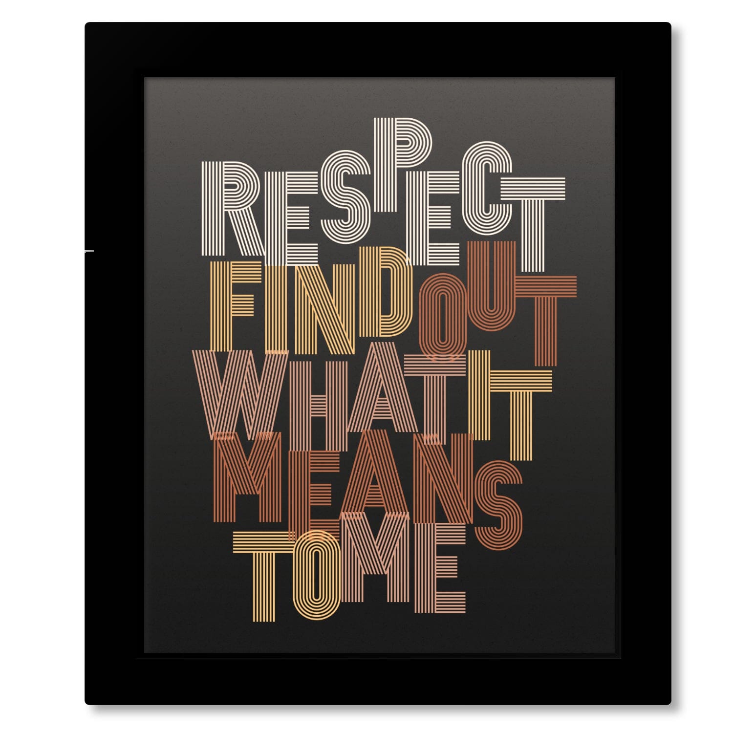 RESPECT by Aretha Franklin - Song Lyric Motown Soul Music Song Lyrics Art Song Lyrics Art 8x10 Framed Print (without mat) 