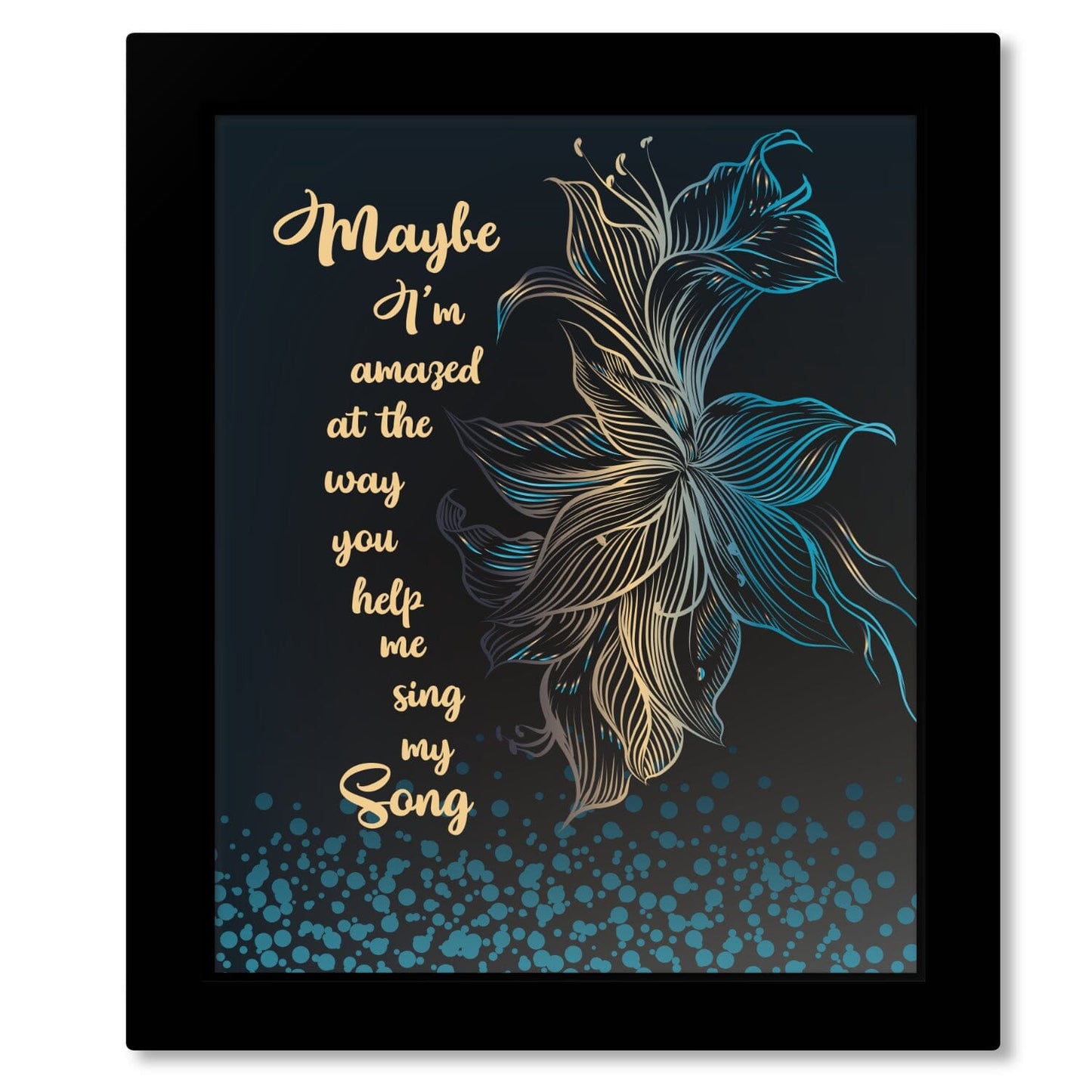 Maybe I'm Amazed by Paul McCartney - Classic Rock Love Song Song Lyrics Art Song Lyrics Art 8x10 Frame Print (without mat)