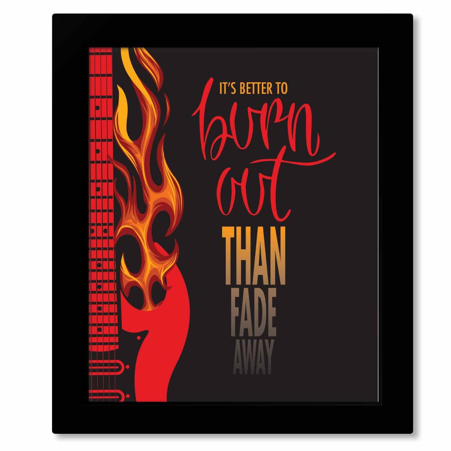 Rock of Ages by Def Leppard - Song Lyric Rock Music Print Song Lyrics Art Song Lyrics Art 8x10 Framed Print (without mat)
