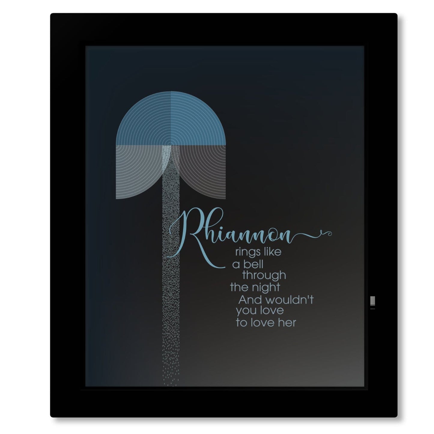 Rhiannon by Fleetwood Mac - Song Lyrics Rock Music Print Song Lyrics Art Song Lyrics Art 8x10 Framed Print (without Mat)