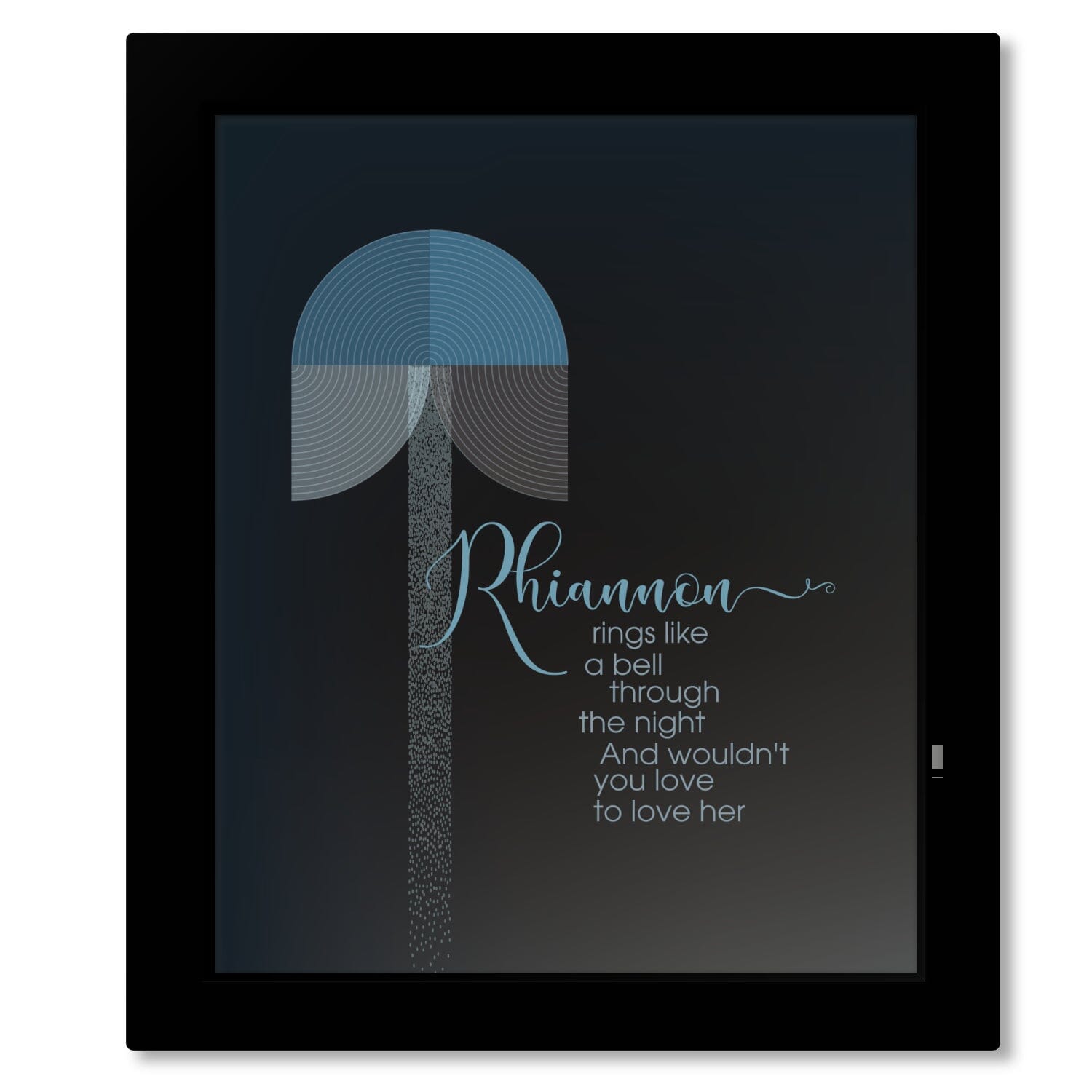 Rhiannon by Fleetwood Mac - Song Lyrics Rock Music Print Song Lyrics Art Song Lyrics Art 8x10 Framed Print (without Mat) 
