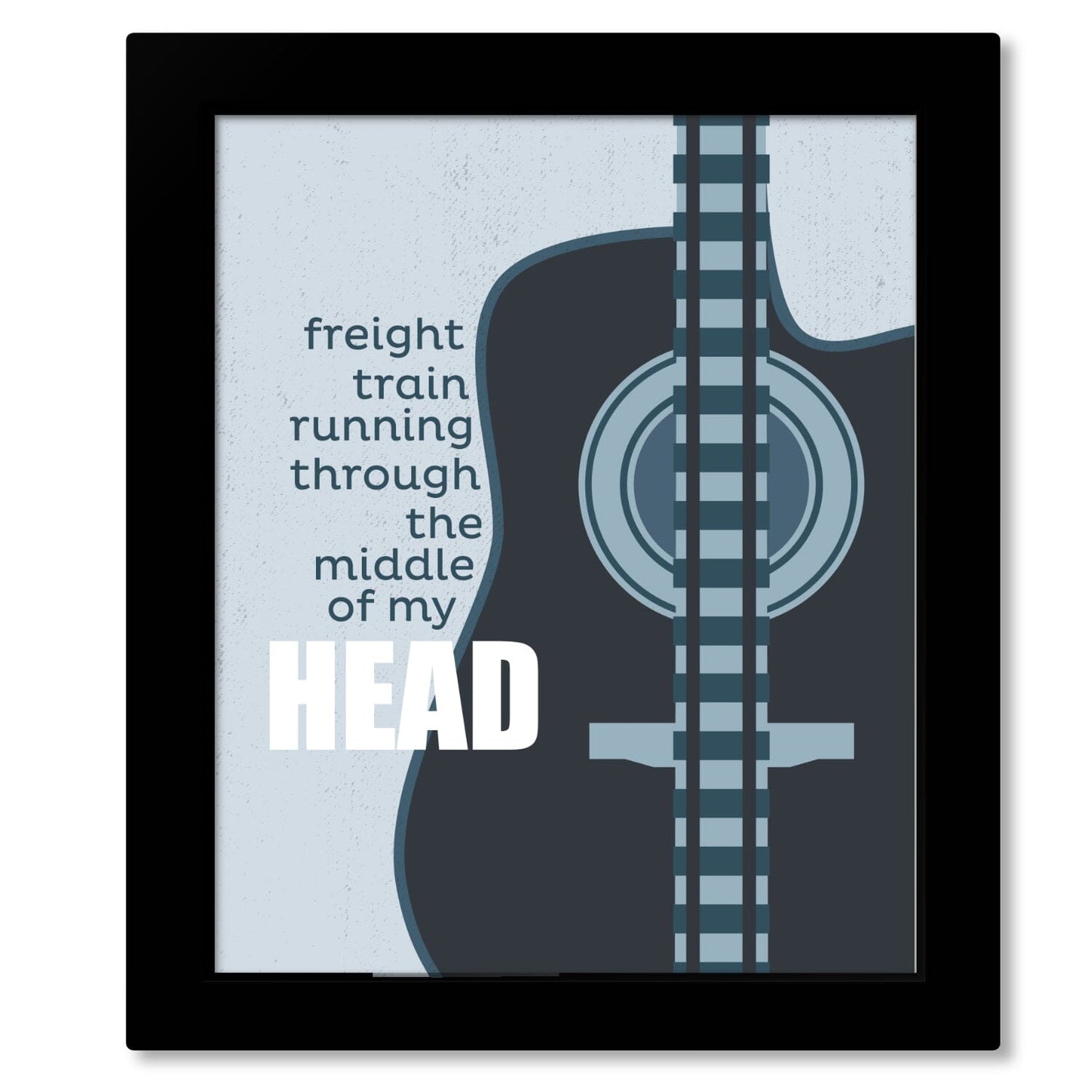 I'm on Fire by Bruce Springsteen - Wall Song Lyric Art Print Song Lyrics Art Song Lyrics Art 8x10 Framed Print (without Mat)