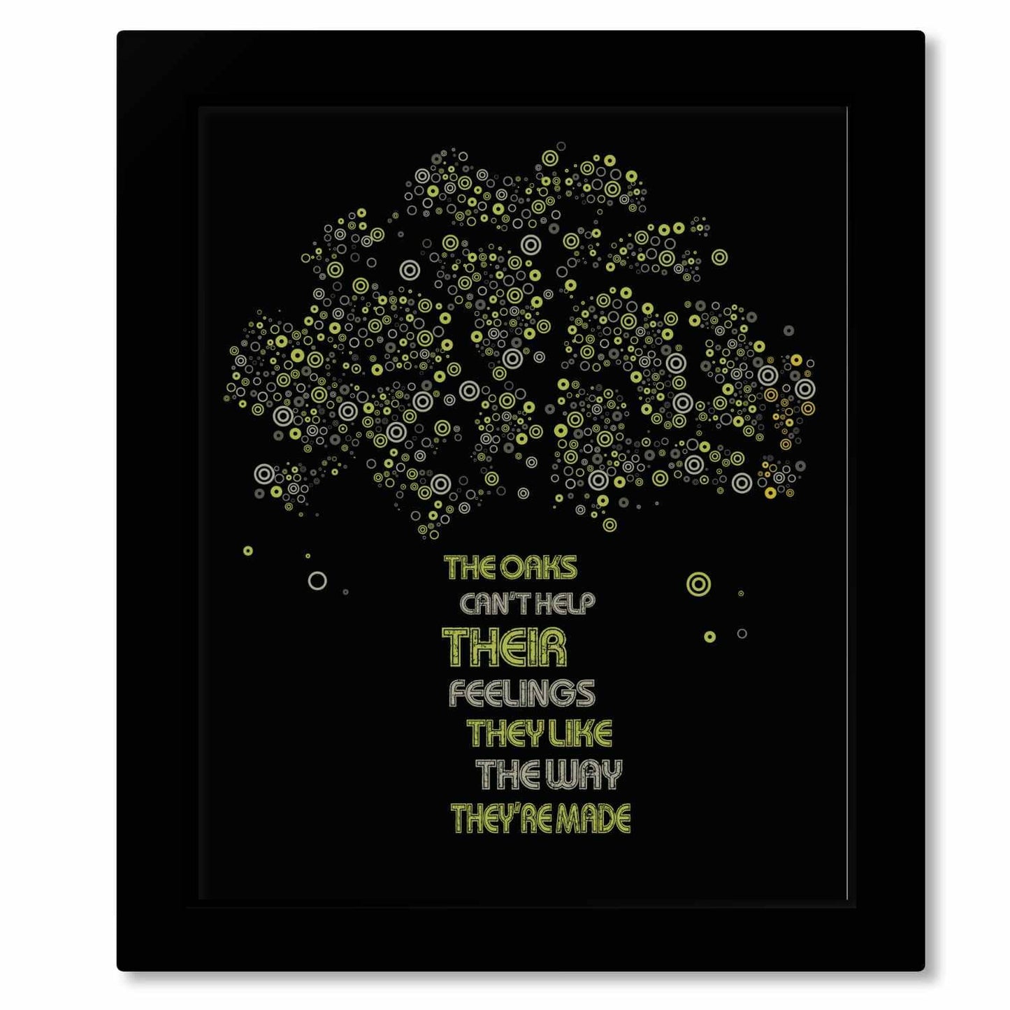 The Trees by Rush - Lyric Inspired Song Art Rock Music Print Song Lyrics Art Song Lyrics Art 8x10 Framed (without mat) Print