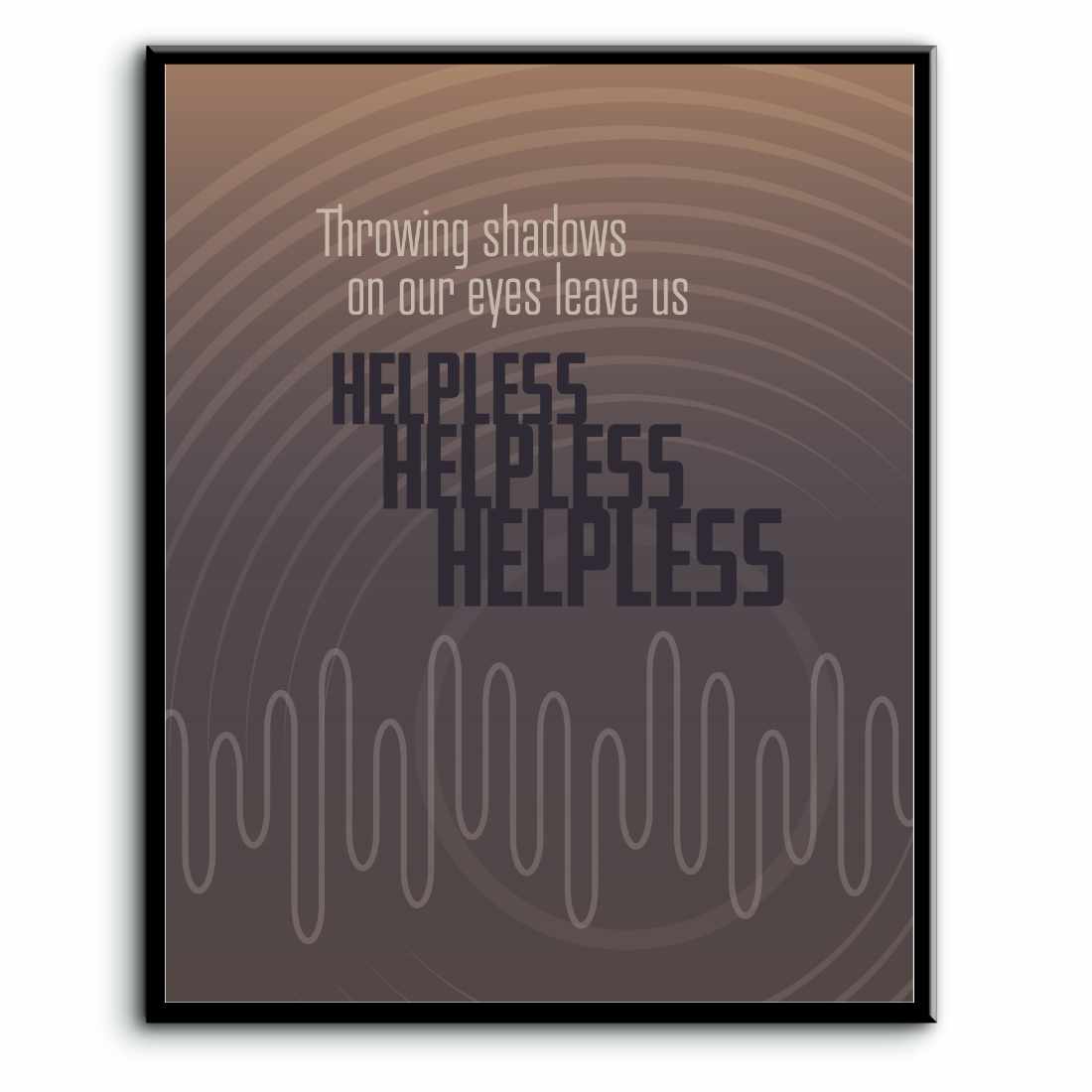 Helpless by Neil Young - Music Gift Song Lyric Wall Decor Song Lyrics Art Song Lyrics Art 8x10 Plaque Mount
