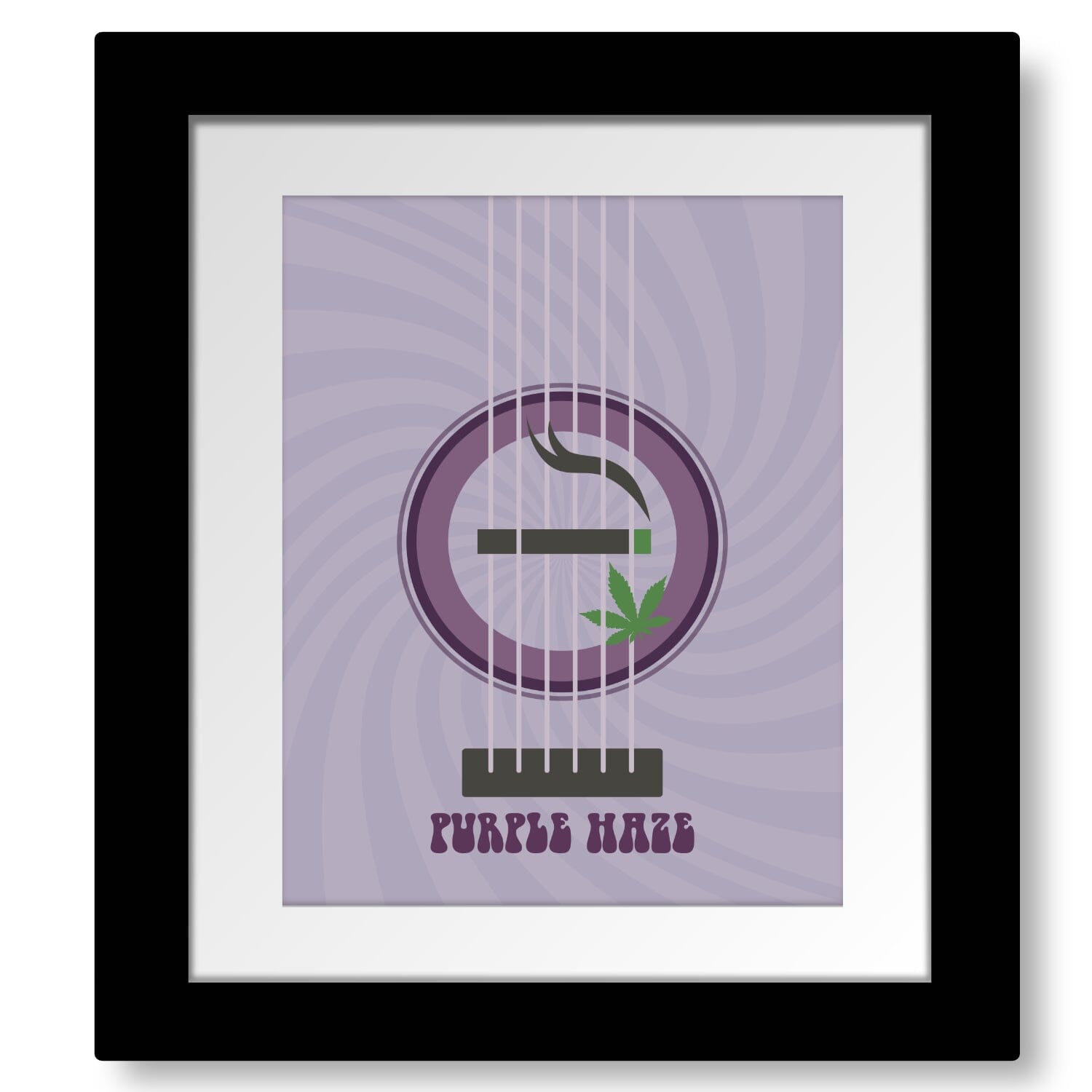 Purple Haze by Jimi Hendrix - Song Lyrics Art Poster Print Song Lyrics Art Song Lyrics Art 8x10 Framed and Matted Print