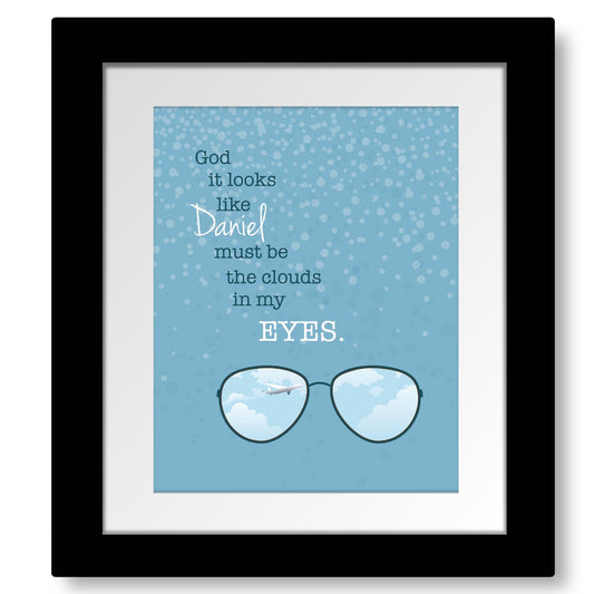 Daniel by Elton John - Song Lyric Music Print Wall Art Song Lyrics Art Song Lyrics Art 8x10 Matted and Framed Print