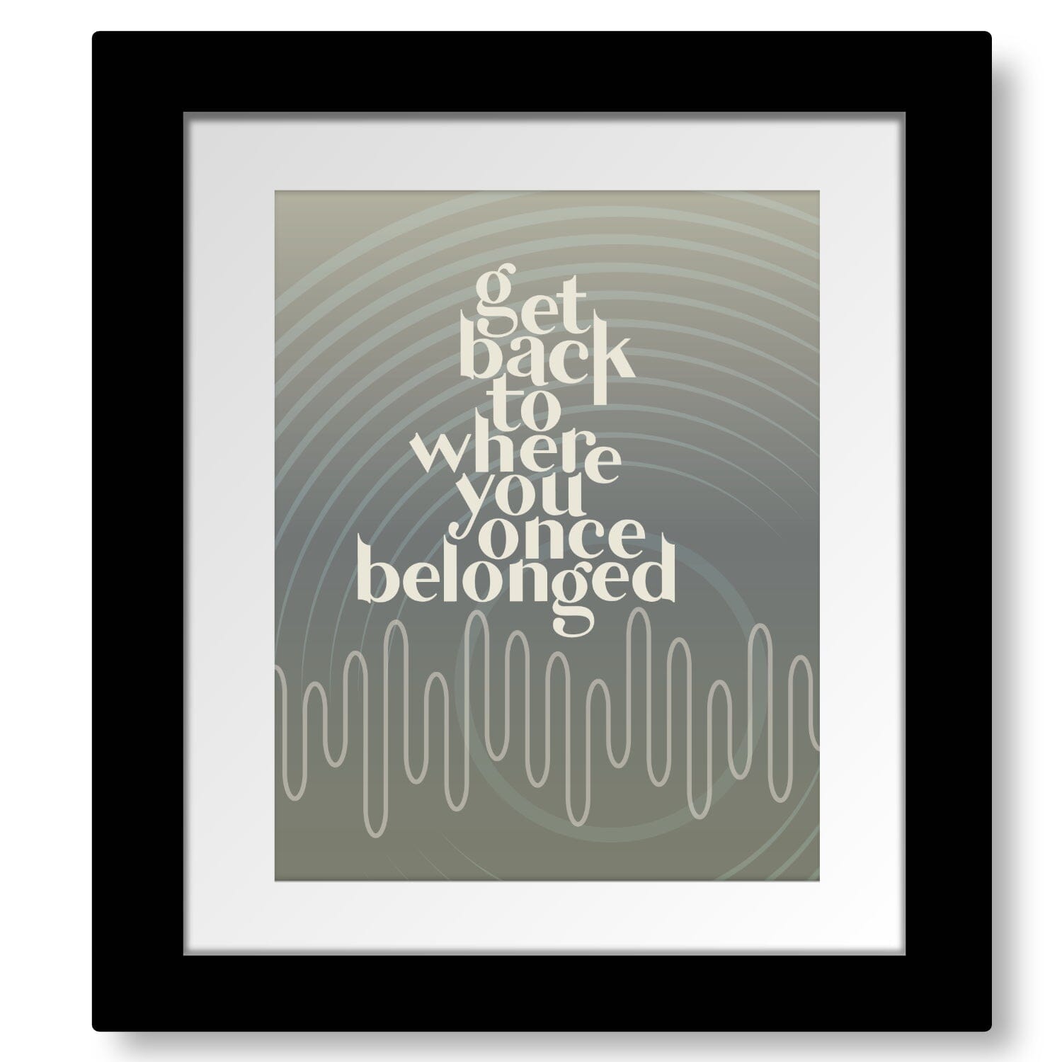 Get Back by the Beatles - Song Lyrics Music Art Print Poster Song Lyrics Art Song Lyrics Art 8x10 Matted and Framed Print