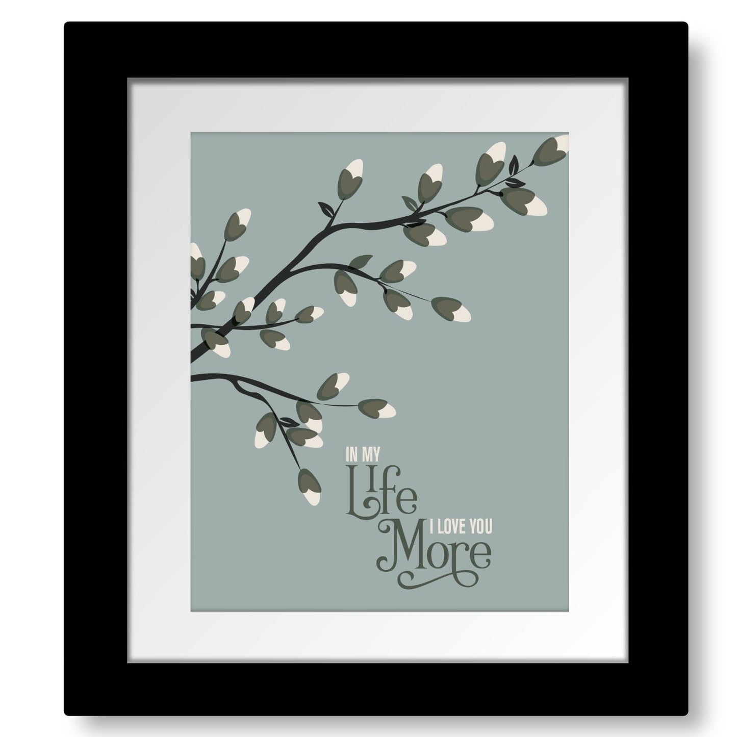 In My Life by the Beatles - Music Print Song Lyric Art Song Lyrics Art Song Lyrics Art 8x10 Matted and Framed Print