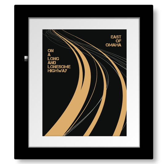 Turn the Page by Bob Seger - Song Lyrics Music Wall Art Song Lyrics Art Song Lyrics Art 8x10 Matted and Framed Print