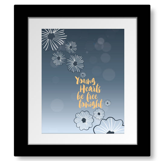 Young Turks by Rod Stewart - Print Song Lyric Music Art Song Lyrics Art Song Lyrics Art 8x10 Matted and Framed Print