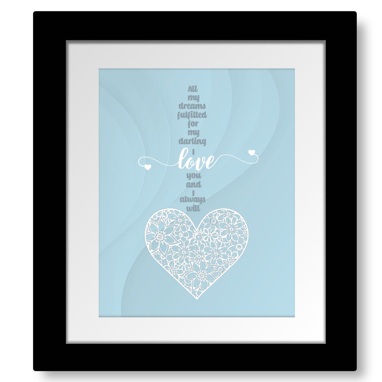 Love Me Tender by Elvis Presley - Wedding Song Lyric Print Song Lyrics Art Song Lyrics Art 8x10 Framed Print (without mat)