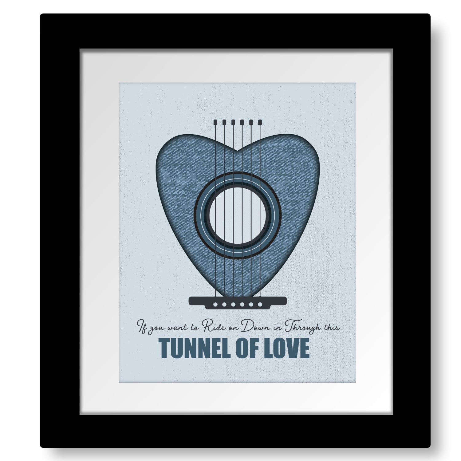 Tunnel of Love by Bruce Springsteen - Lyric Rock Music Art Song Lyrics Art Song Lyrics Art 8x10 White Matted Print 