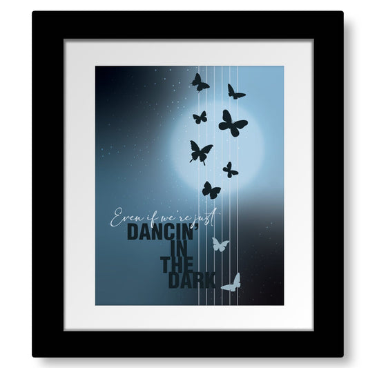 Dancin' in the Dark by Bruce Springsteen - Rock Music Art Song Lyrics Art Song Lyrics Art 8x10 Matted and Framed Print