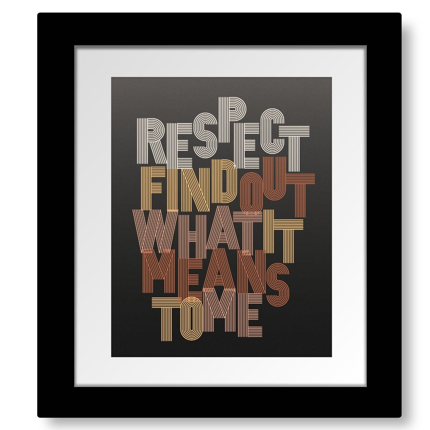RESPECT by Aretha Franklin - Song Lyric Motown Soul Music Song Lyrics Art Song Lyrics Art 8x10 Framed and Matted Print