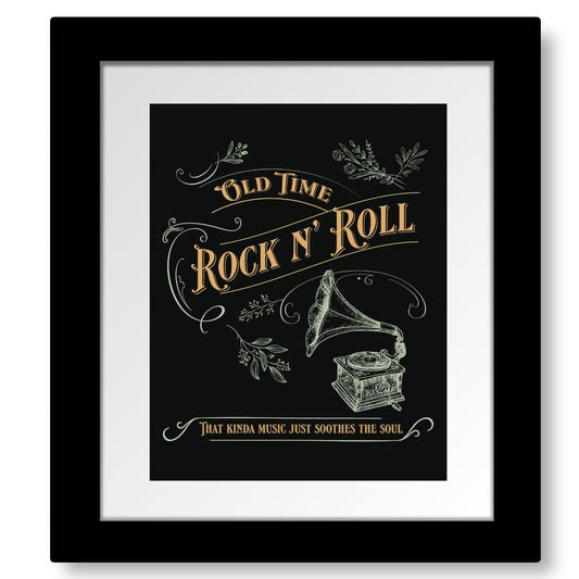 Old Time Rock N' Roll by Bob Seger - Song Lyrics Art Print Song Lyrics Art Song Lyrics Art 8x10 Framed and White Matted Print