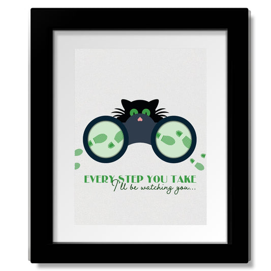 Every Breathe you Take by the Police - 80s Rock Music Art Song Lyrics Art Song Lyrics Art 8x10 Framed Matted Print