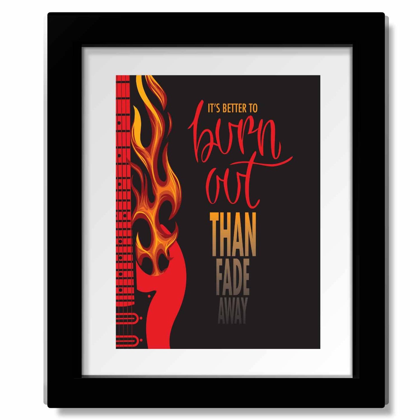 Rock of Ages by Def Leppard - Song Lyric Rock Music Print Song Lyrics Art Song Lyrics Art 8x10 Matted and Framed Print