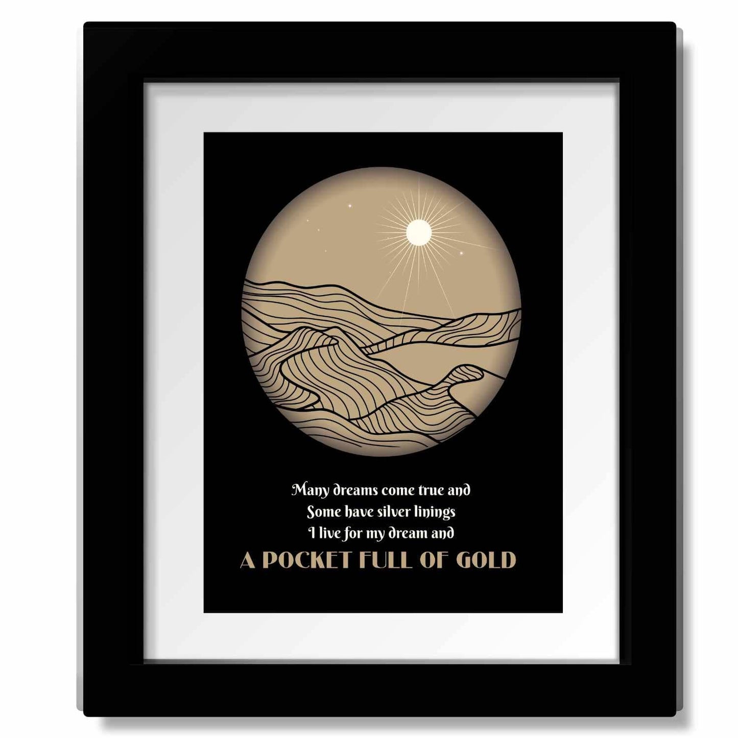 Over the Hills and Far Away by Led Zeppelin - Rock Music Art Song Lyrics Art Song Lyrics Art 8x10 Matted and Framed Print