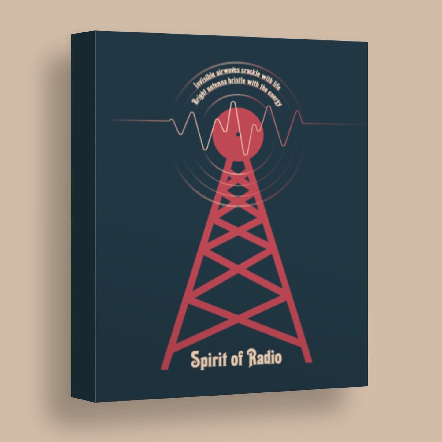 The Spirit of Radio by Rush - Classic Rock Music Lyric Print Song Lyrics Art Song Lyrics Art 11x14 Canvas Wrap