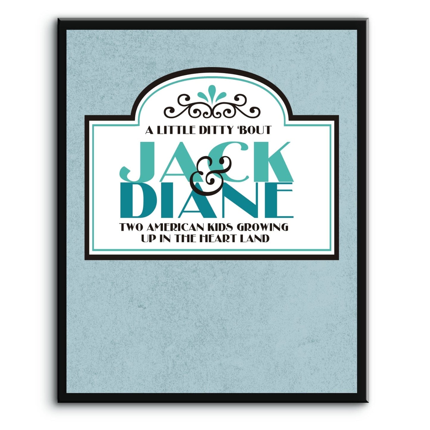 Jack and Diane by John Mellencamp - Song Lyric Classic Rock Song Lyrics Art Song Lyrics Art 8x10 Plaque Mount