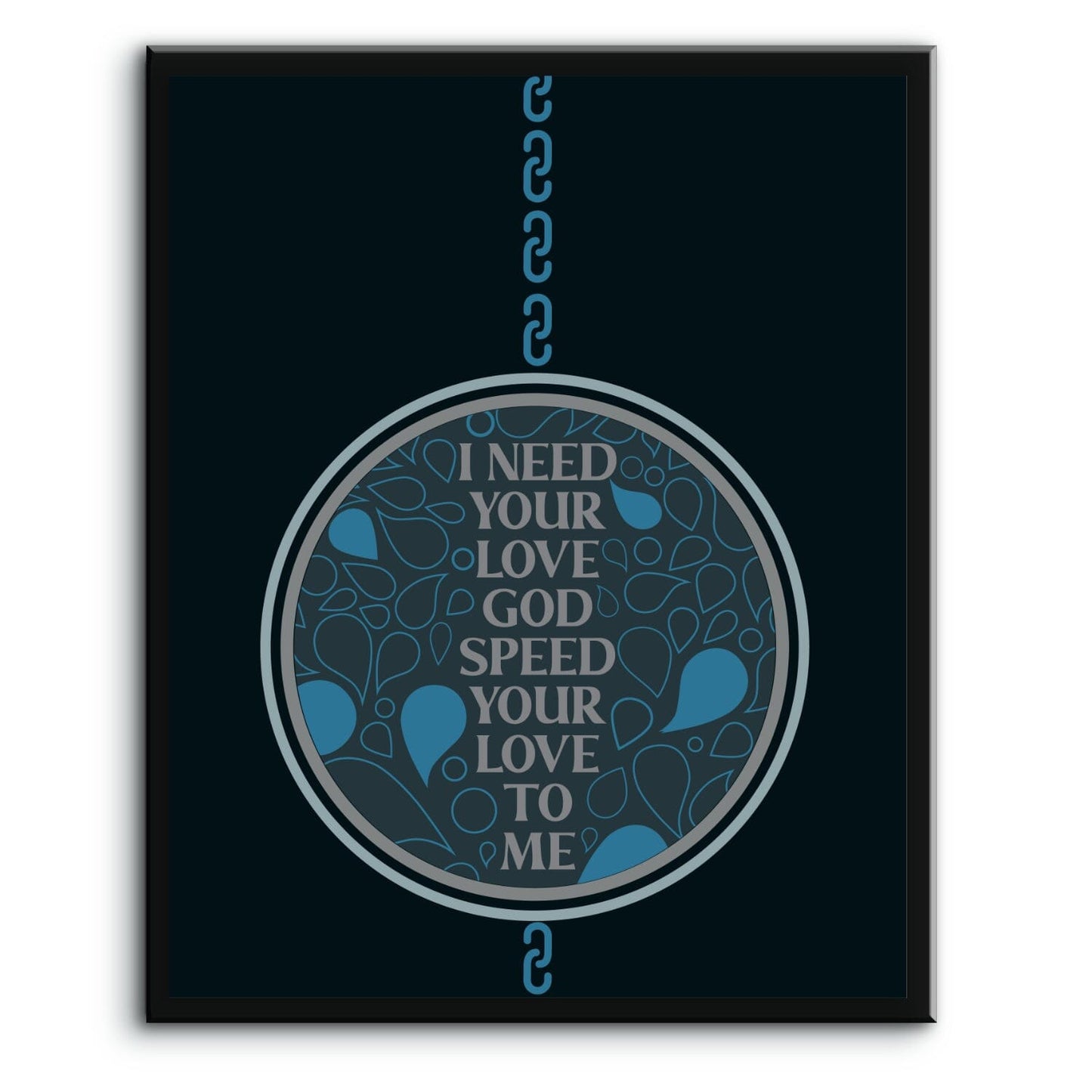 Unchained Melody by Righteous Brothers - Song Lyrics Artwork Song Lyrics Art Song Lyrics Art 8x10 Plaque Mount