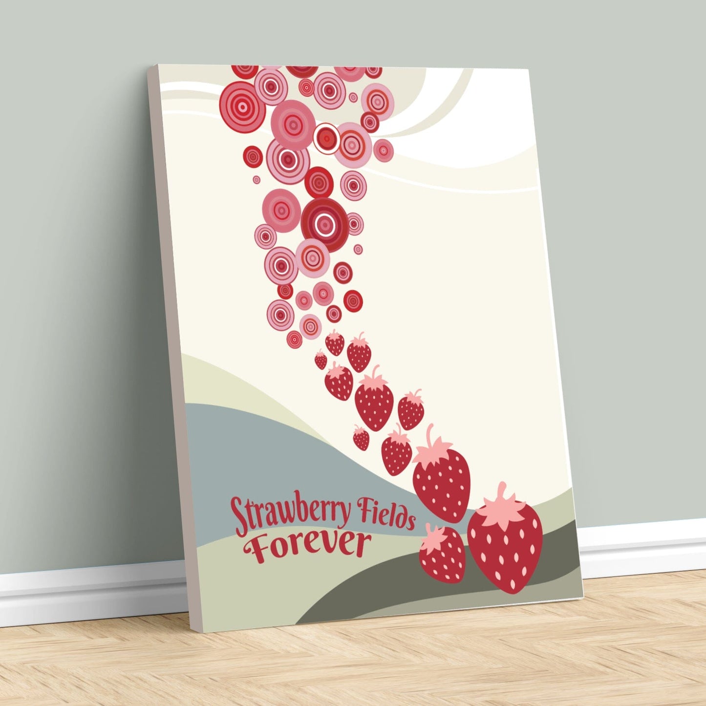 Strawberry Fields by Beatles - Song Lyric Inspired Art Print Song Lyrics Art Song Lyrics Art 11x14 Canvas Wrap