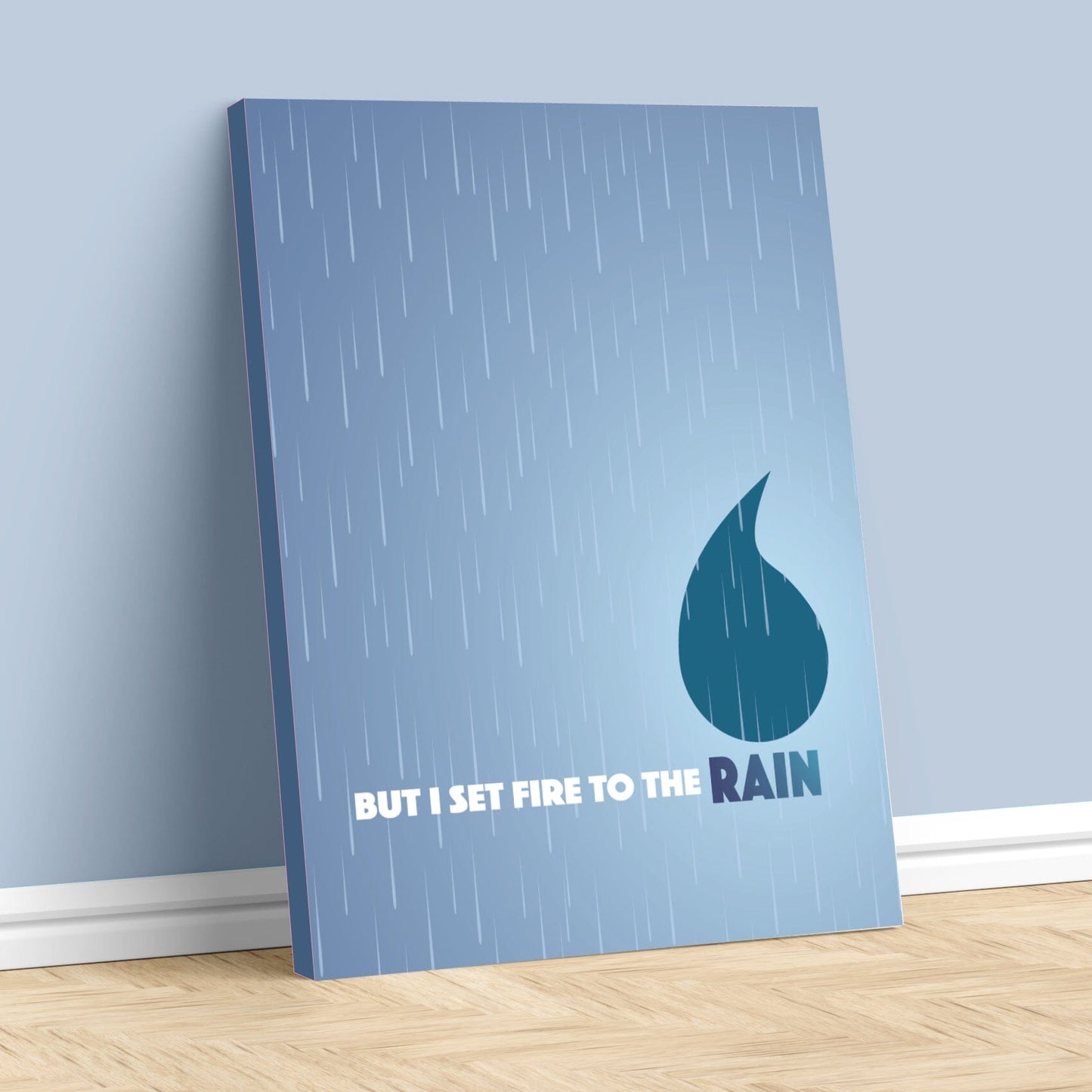 Set Fire to the Rain Adele - Song Lyric Pop Music Print Song Lyrics Art Song Lyrics Art 11x14 Canvas Wrap